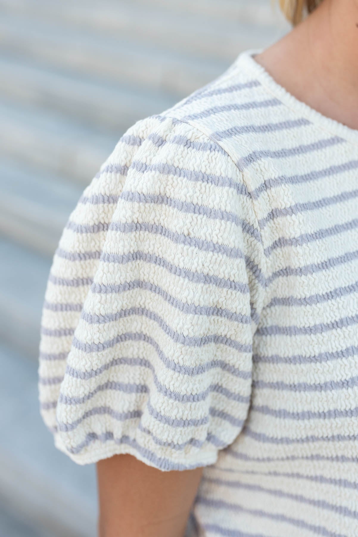 Isla Dusty Purple Stripe Top