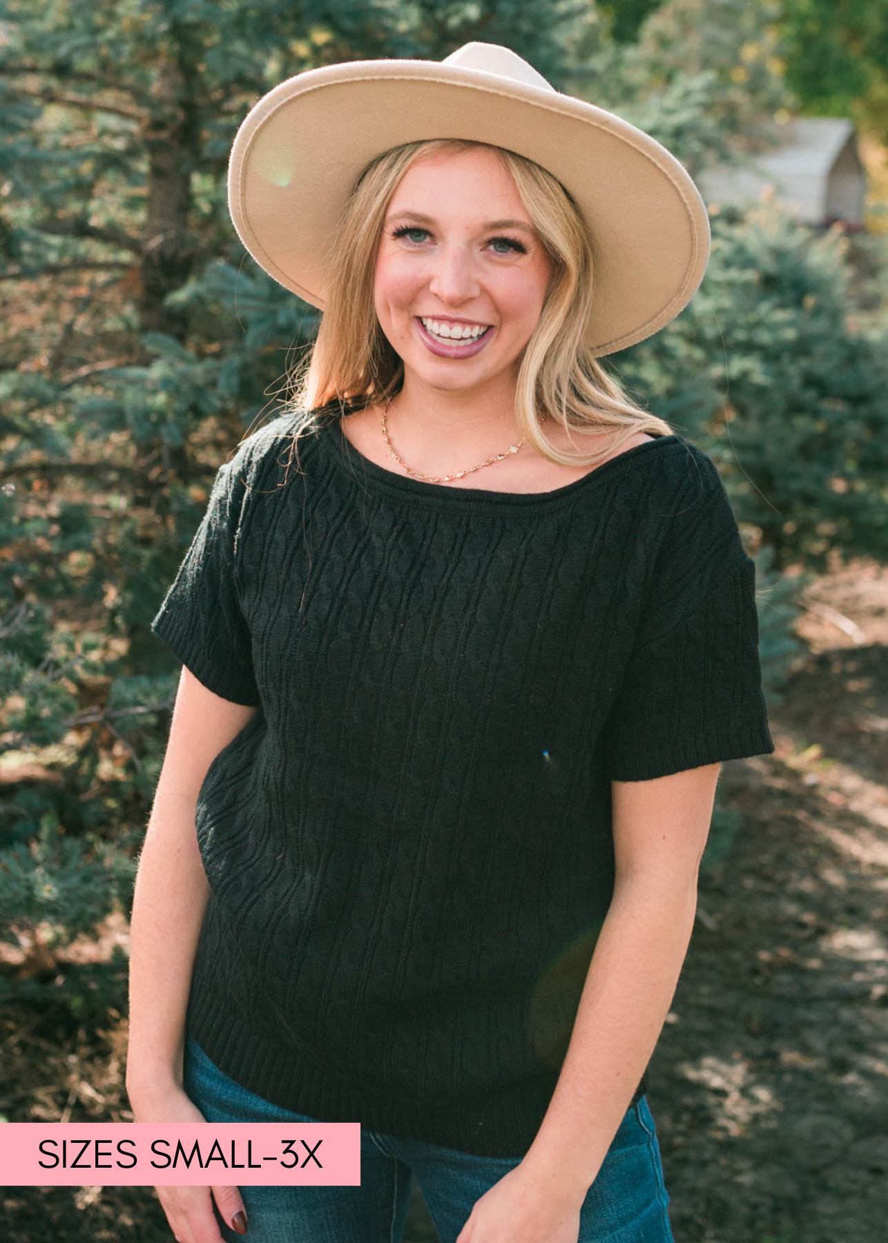 Itzel Black Knit Top