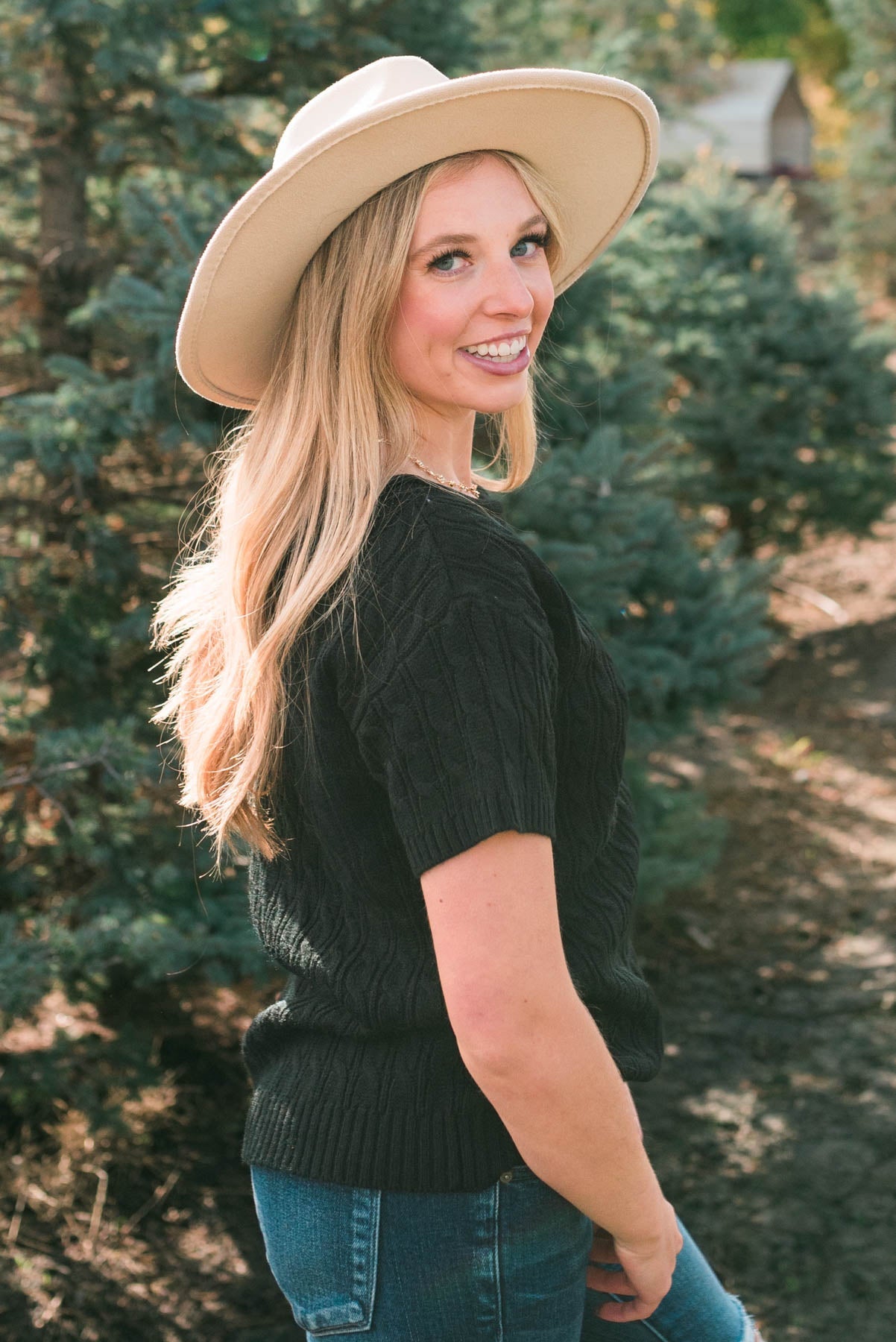 Itzel Black Knit Top