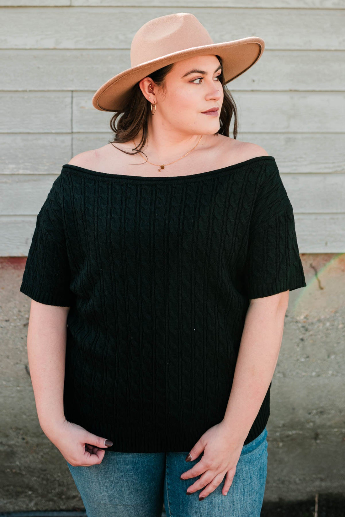 Itzel Black Knit Top