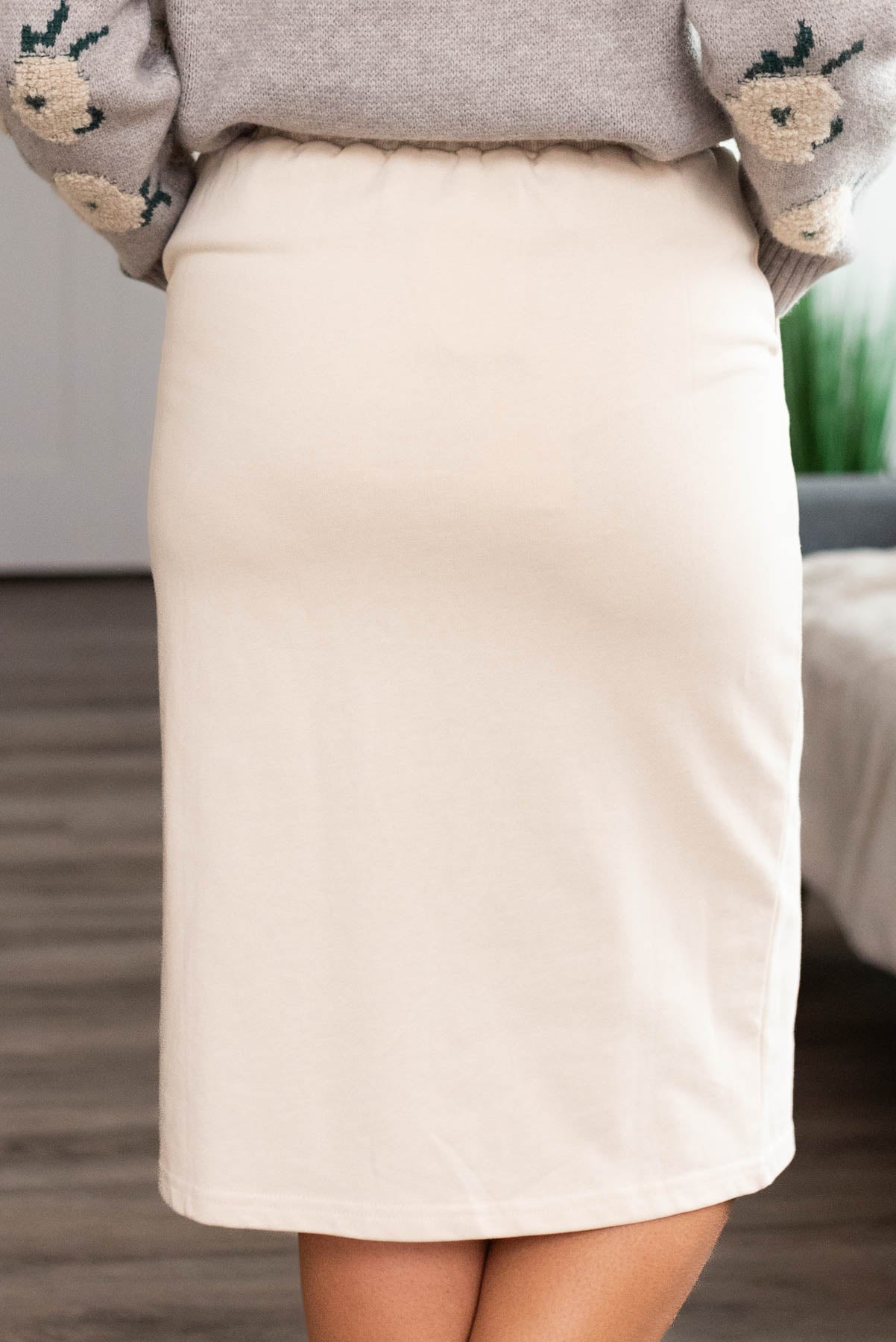 Jaime Oatmeal Knit Skirt