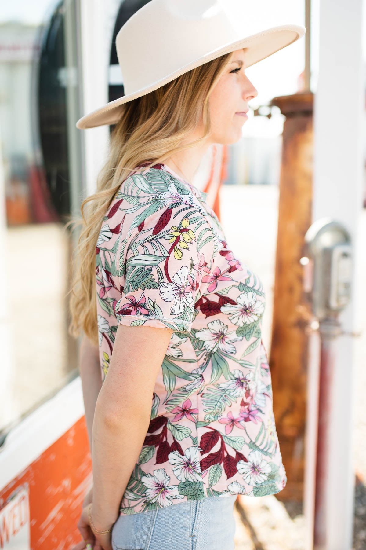 Janice Pink Floral Top