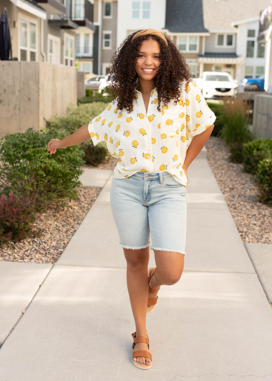 Jasmin Ivory Gold Floral Top