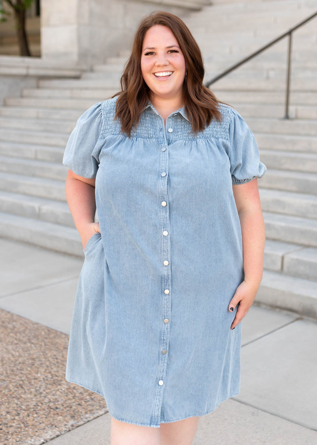 Jaycee Denim Button Down Dress