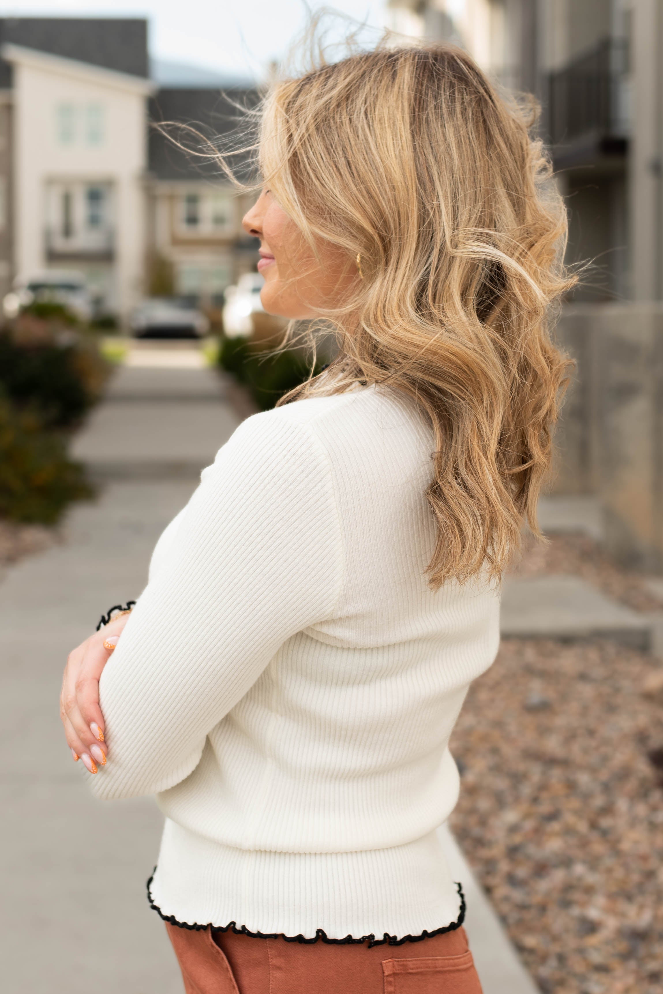 Jaylah High Neck Rib Top