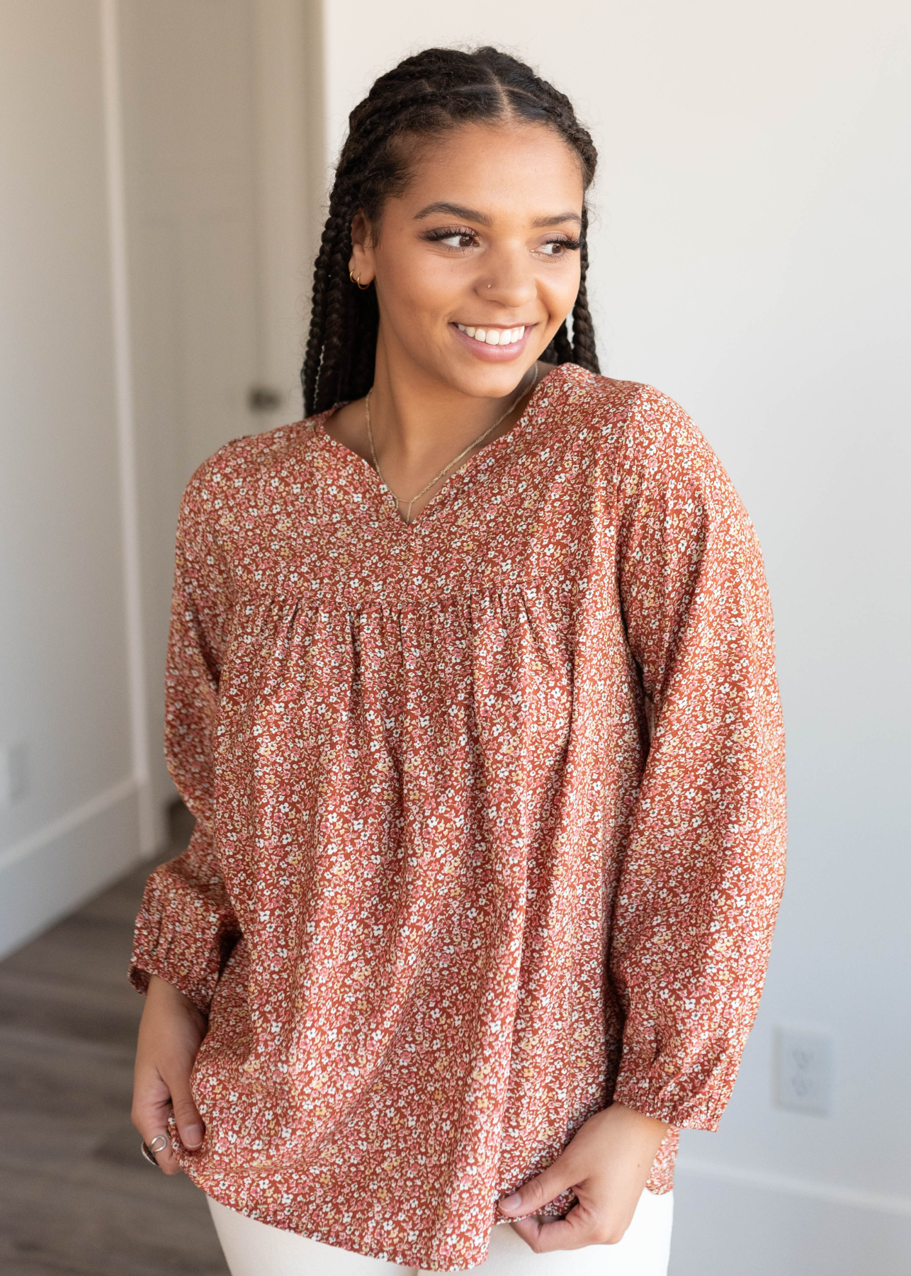 Jennifer Rust Floral Top