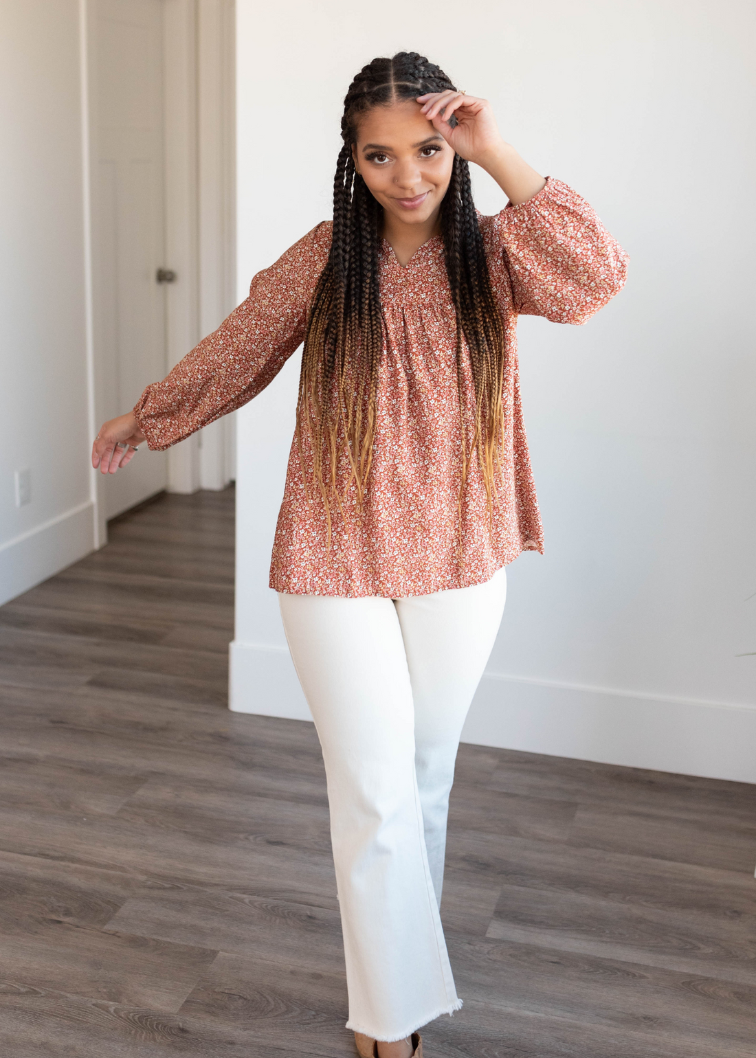 Jennifer Rust Floral Top