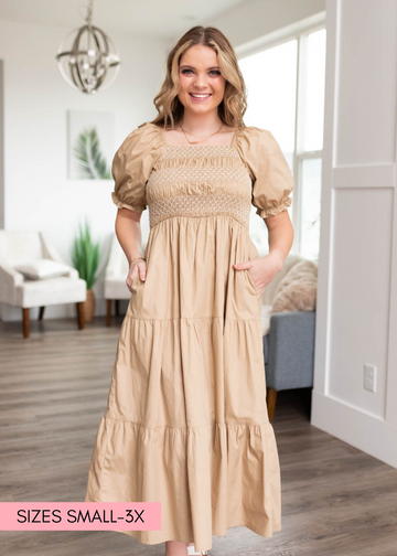 Jericka Taupe Dress