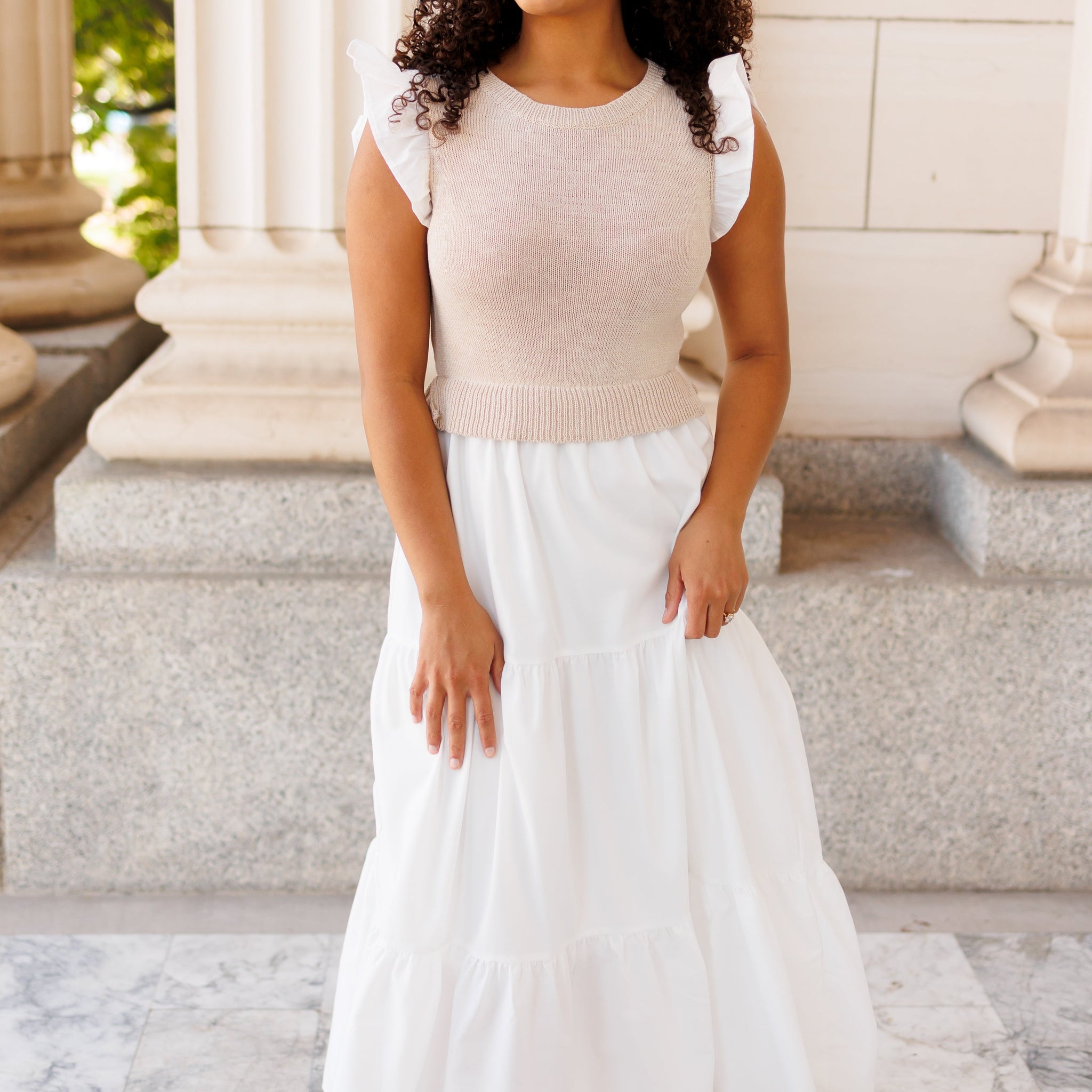 Jody White Sweater Vest Dress