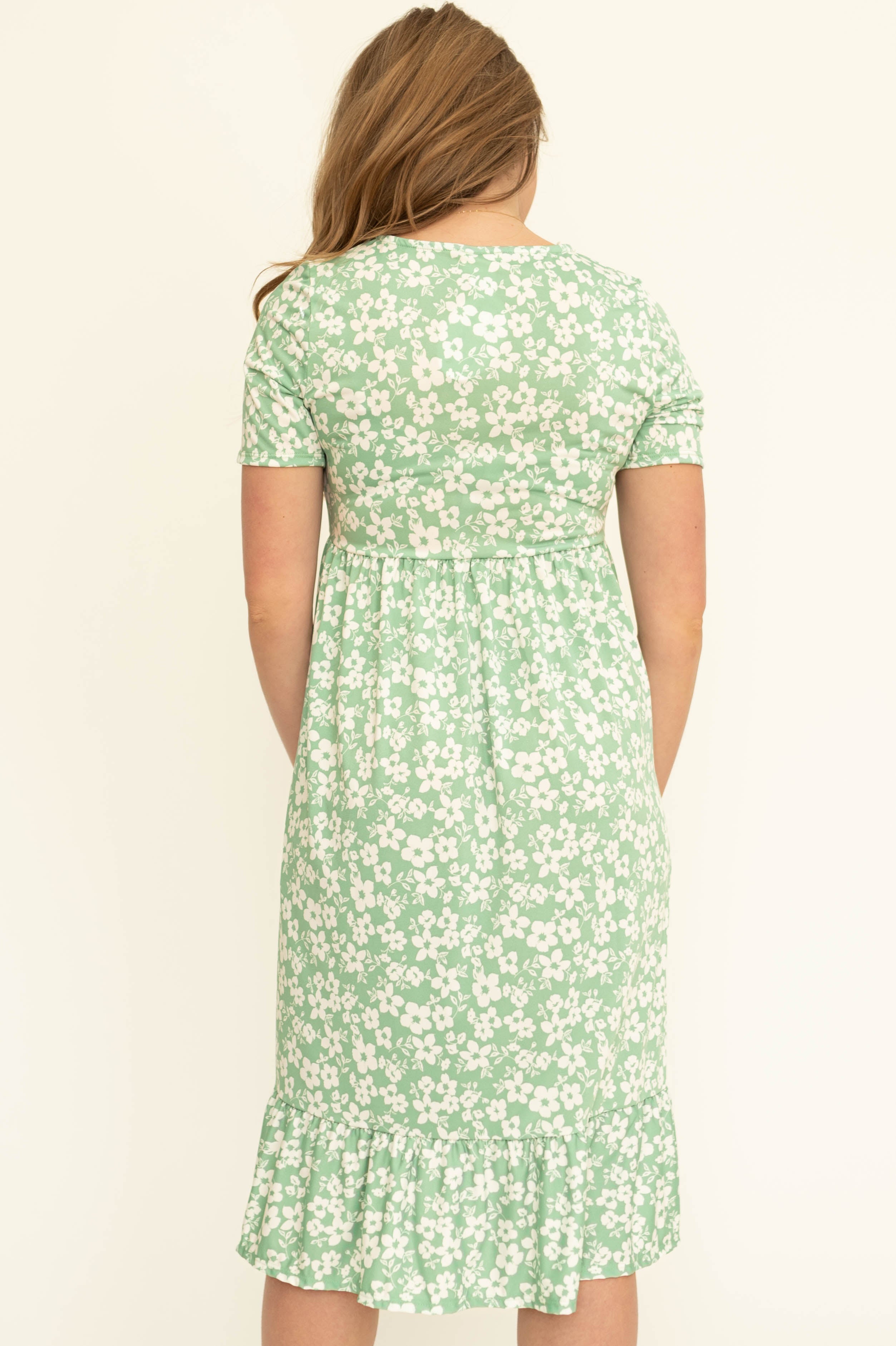 Jules Mint Floral Dress