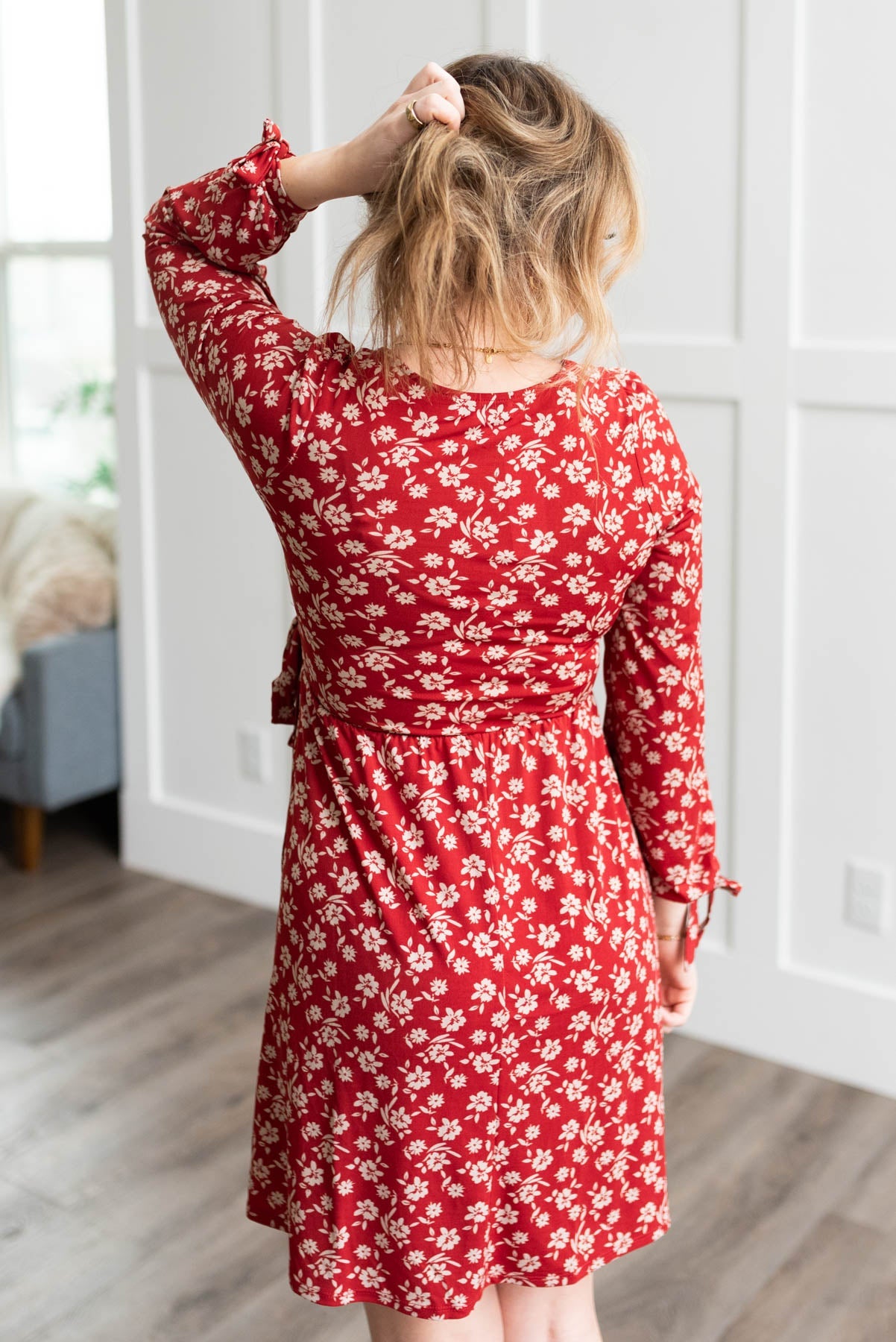 Kambrie Red Floral Dress
