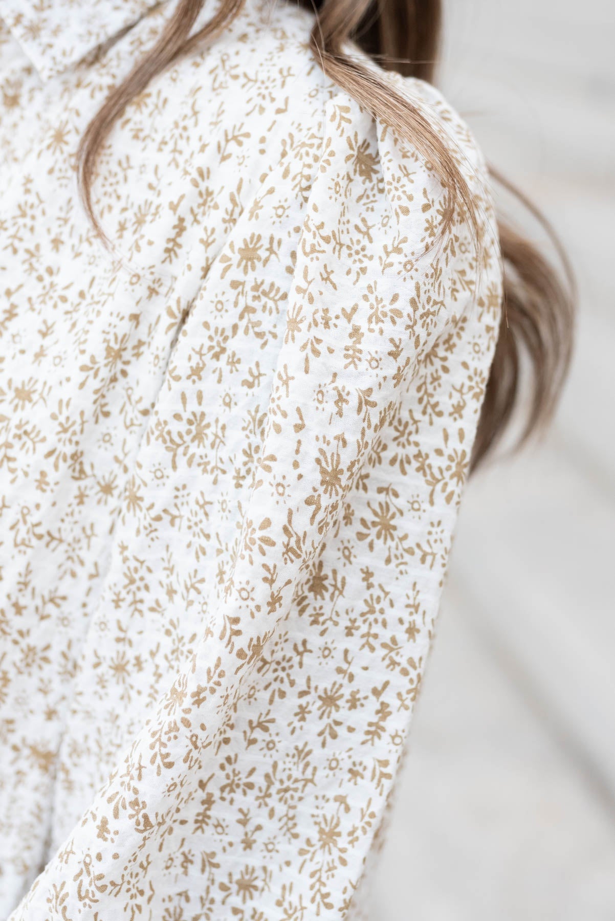 Kamrey Taupe Floral Button Dress