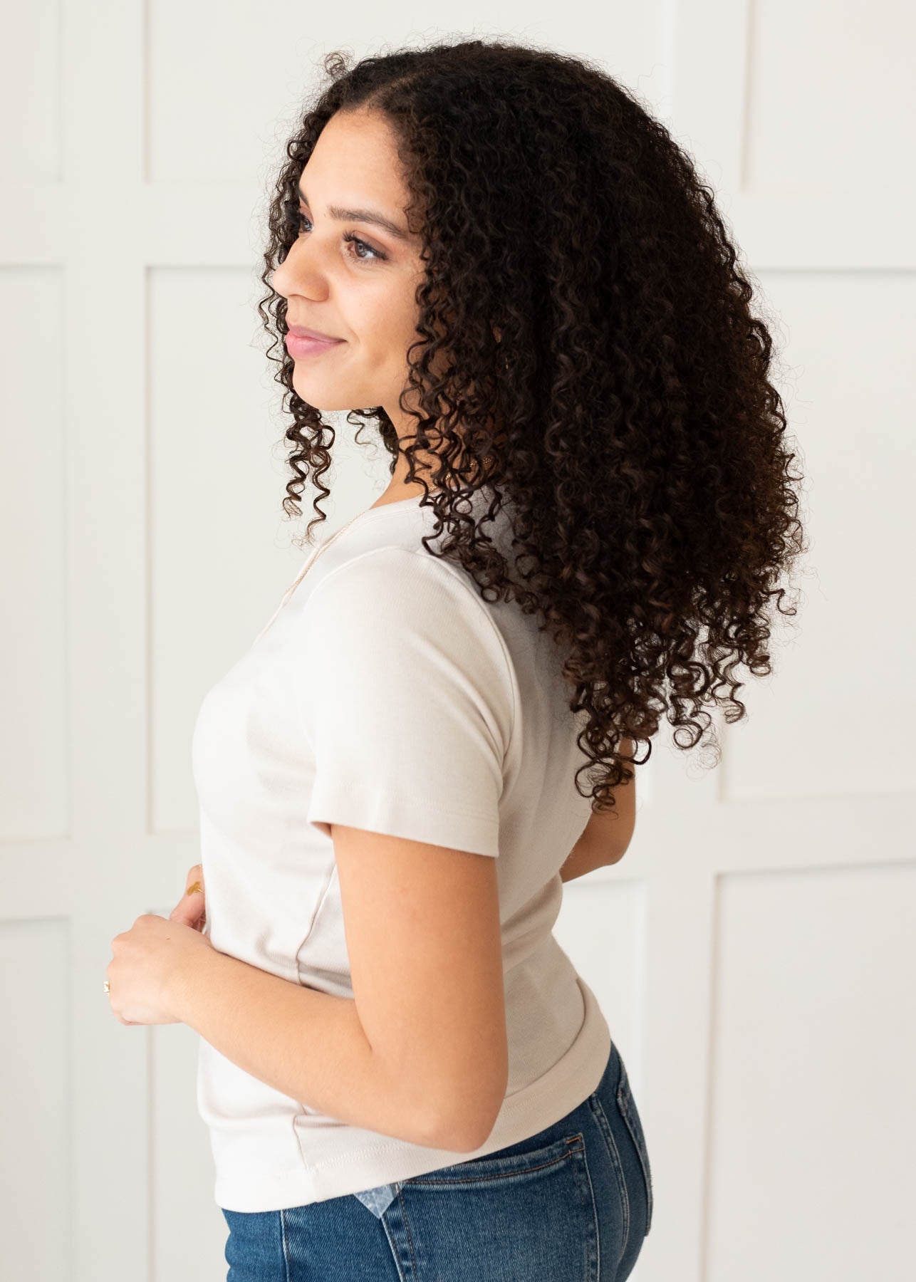Kari Oatmeal Ribbed Top