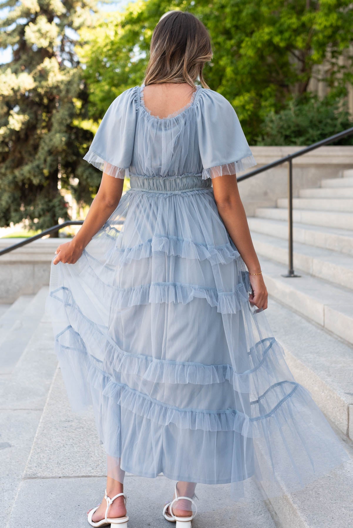 Kathryn Dusty Blue Maxi Dress