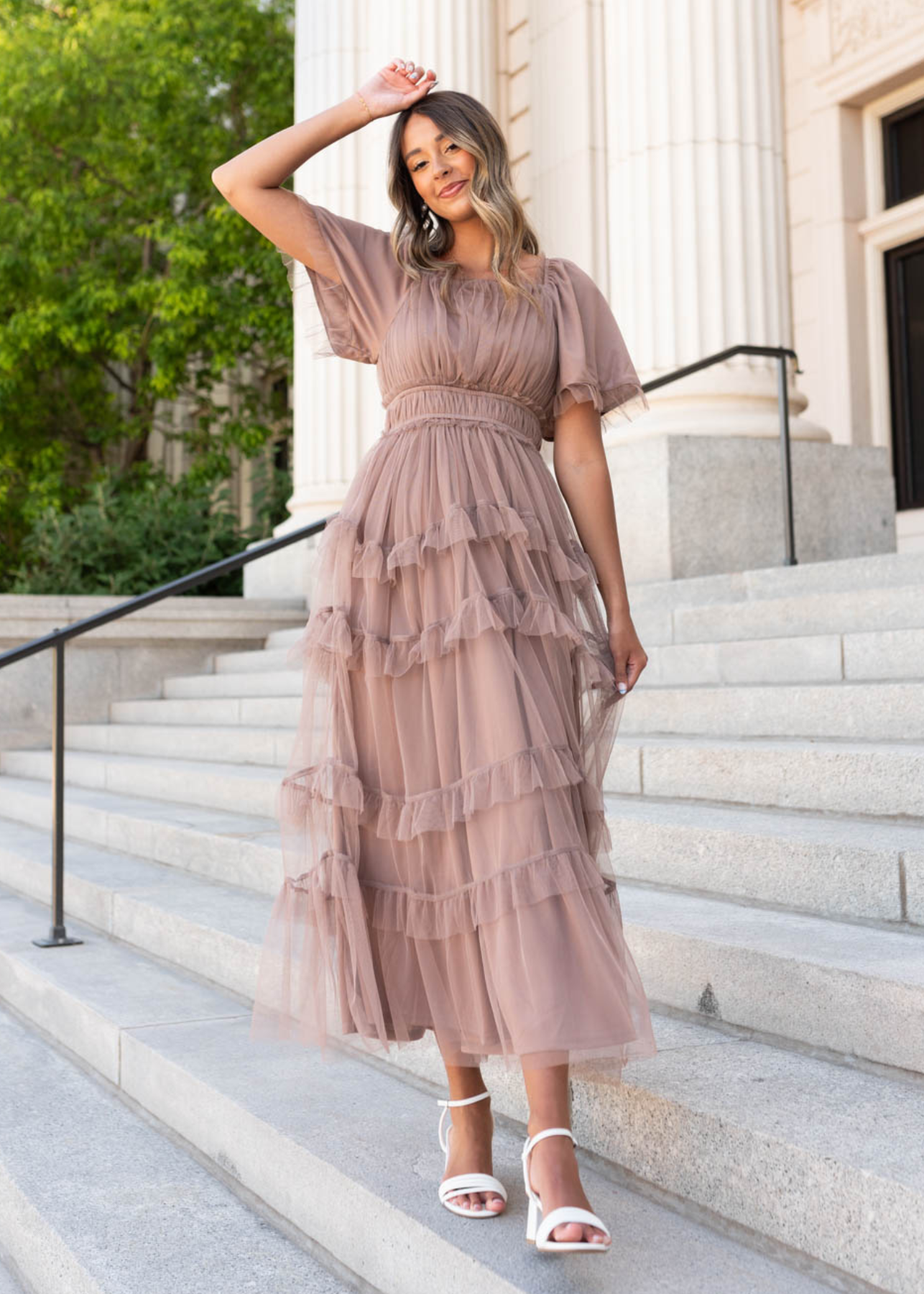 Kathryn Mocha Maxi Dress