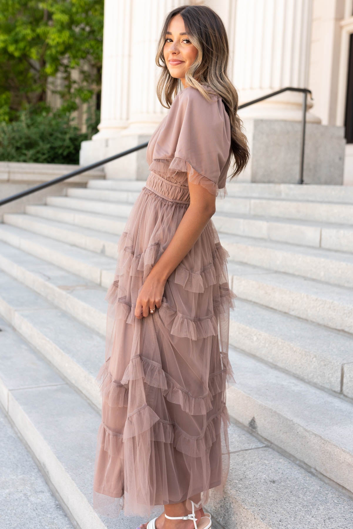 Kathryn Mocha Maxi Dress