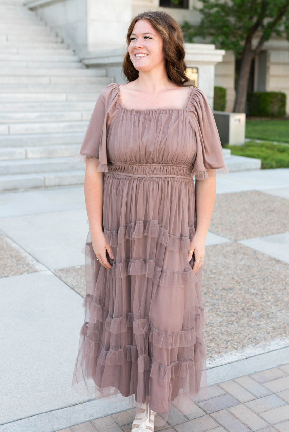 Kathryn Mocha Maxi Dress