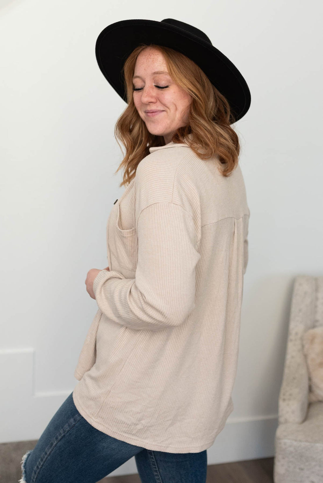 Katie Taupe Top