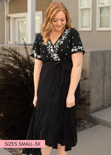 Kayanna Black Floral Dress