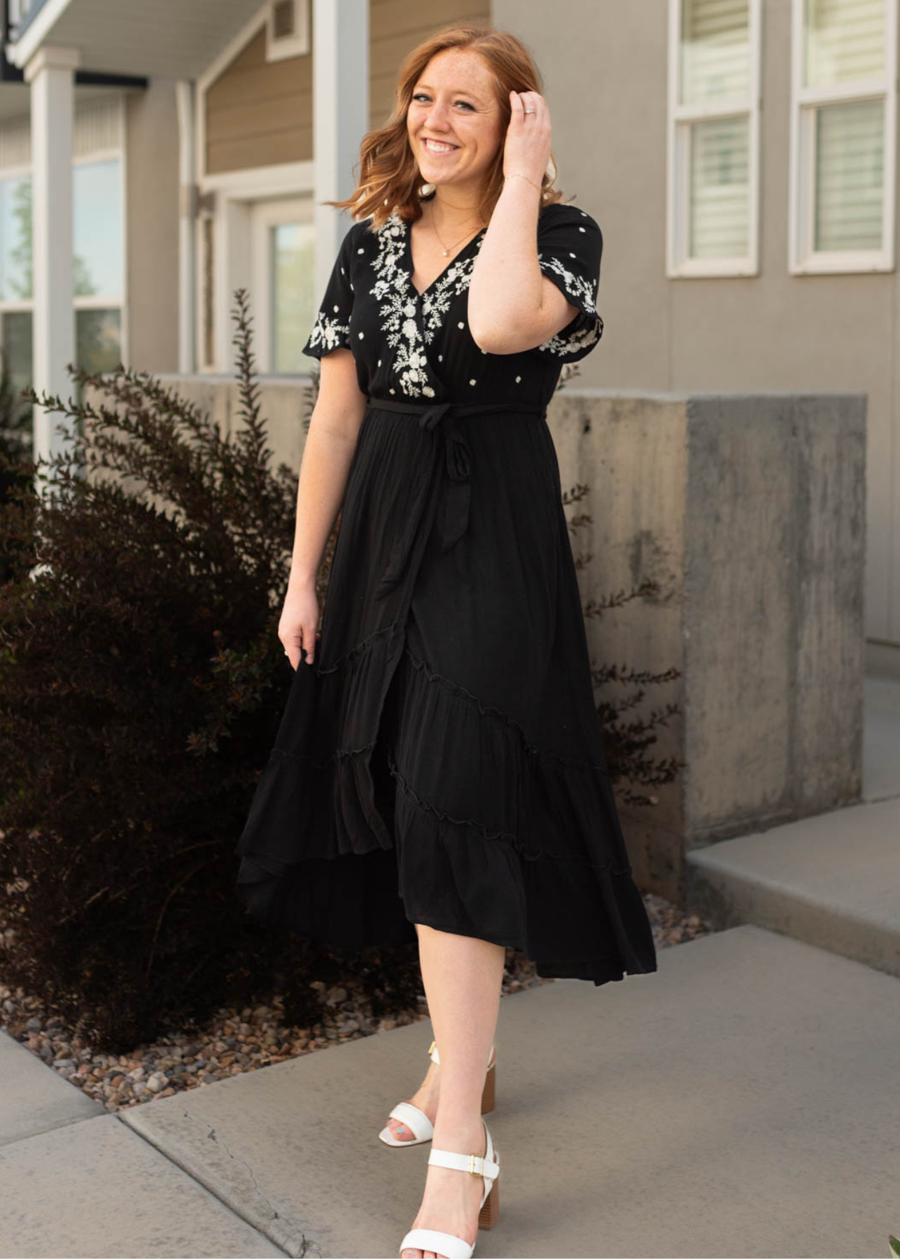Kayanna Black Floral Dress