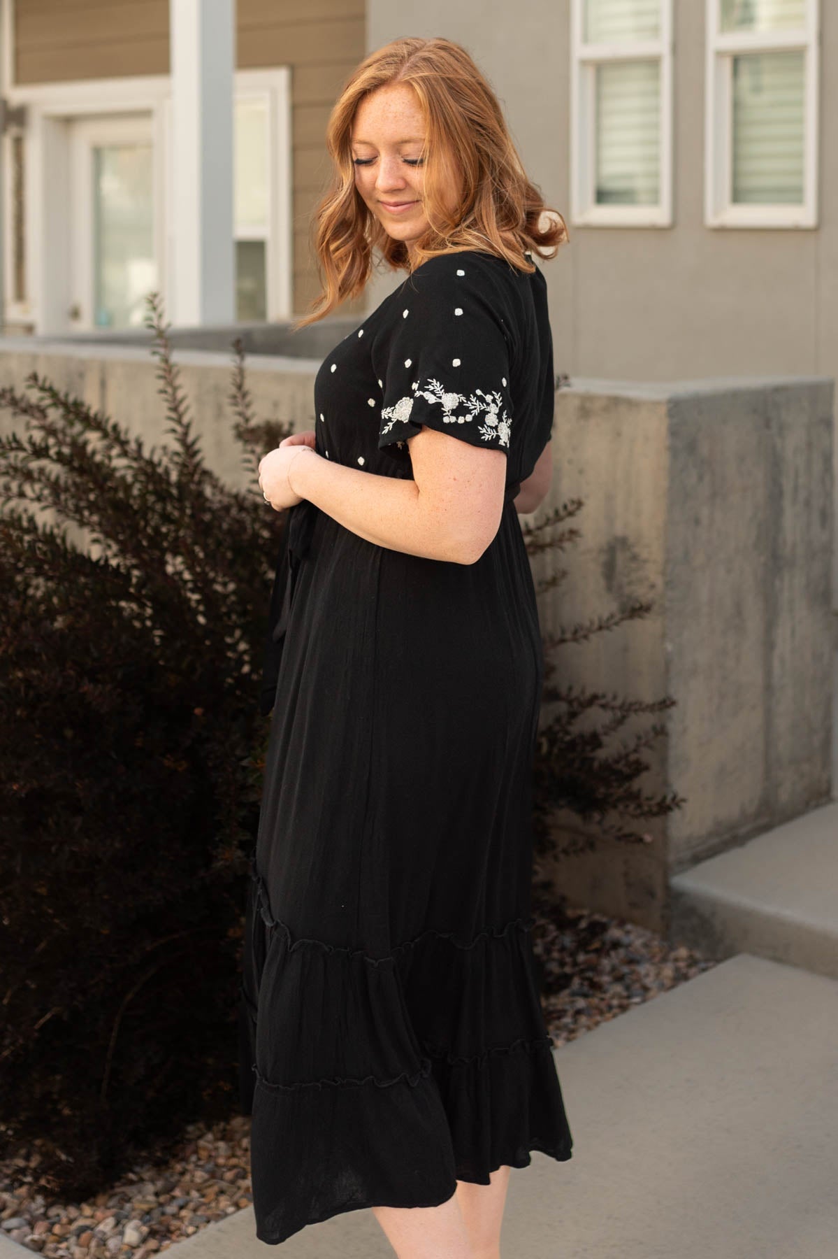 Kayanna Black Floral Dress