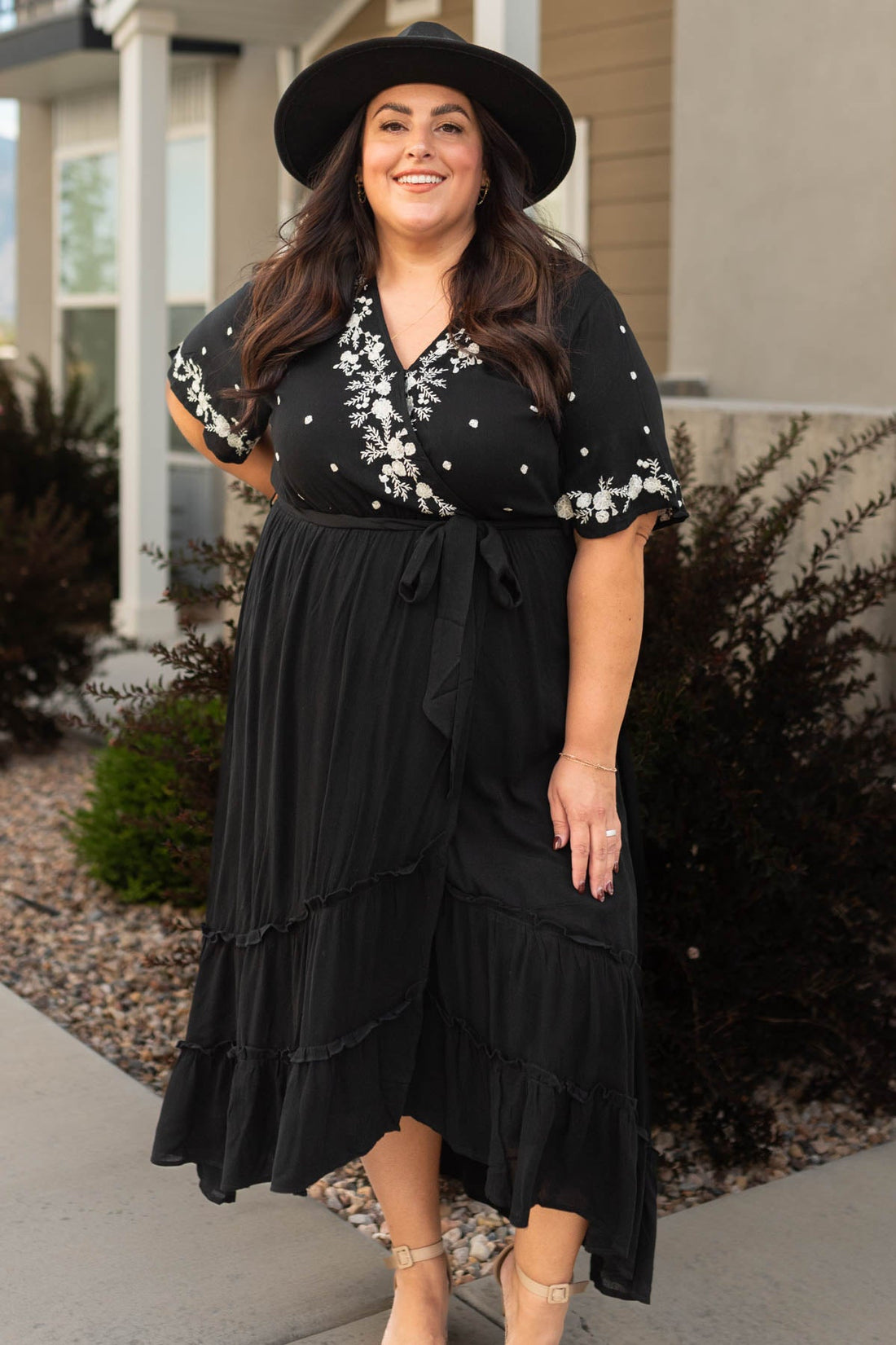 Kayanna Black Floral Dress