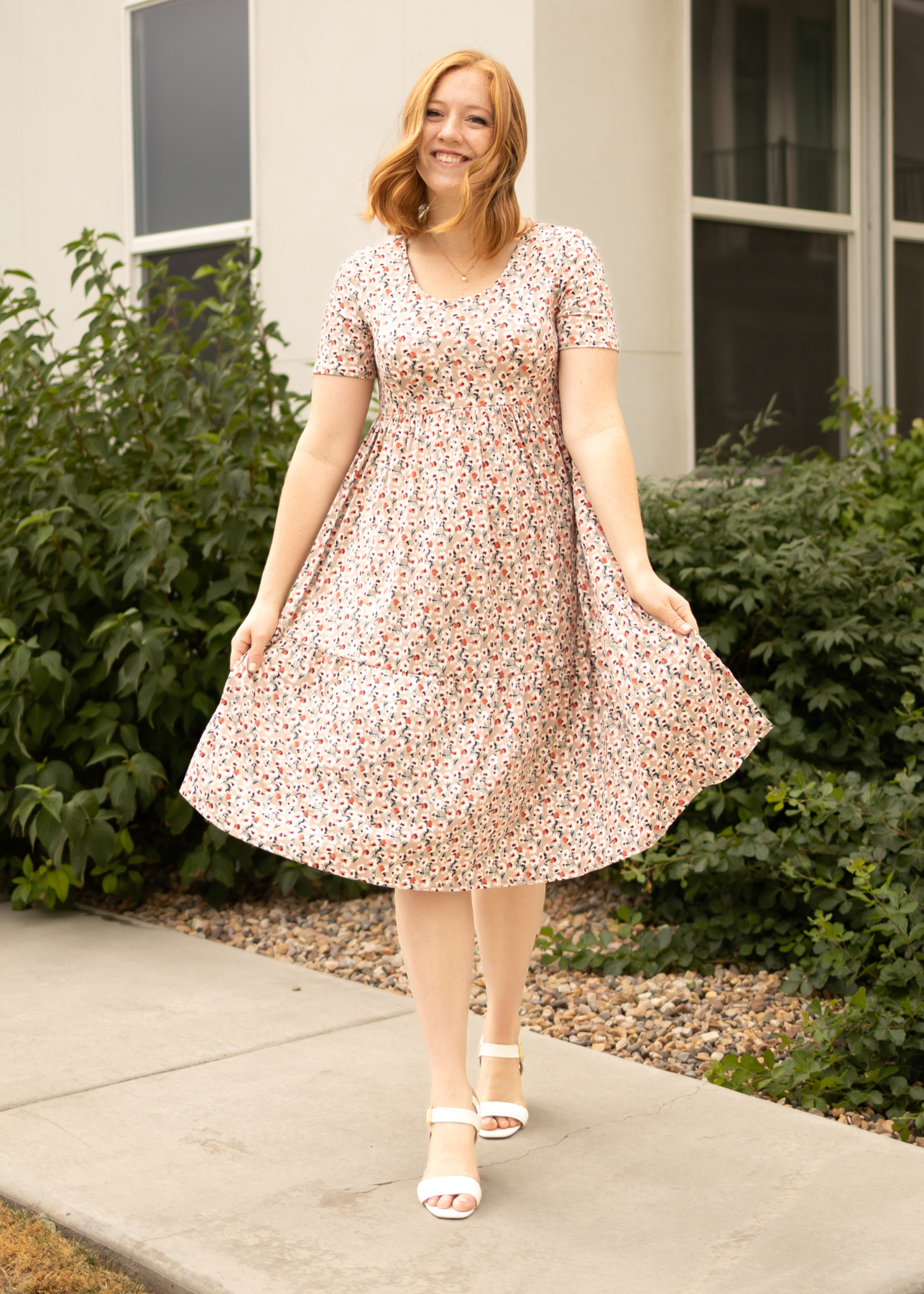 Kaydia Mocha Floral Dress