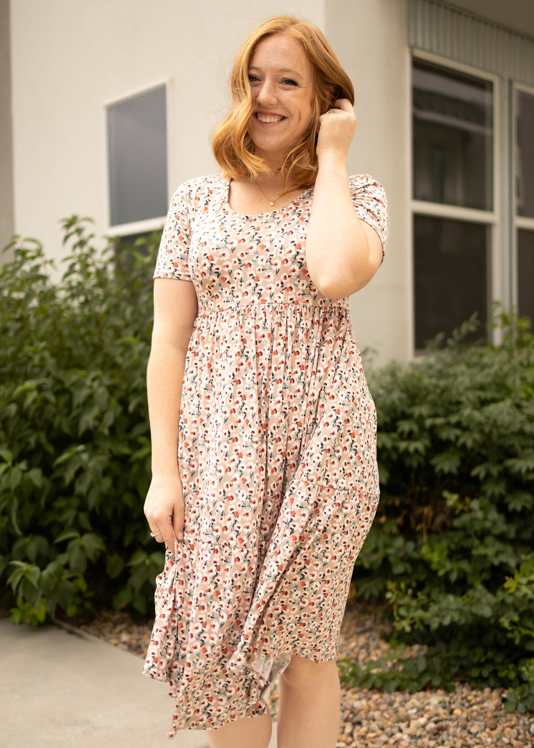 Kaydia Mocha Floral Dress