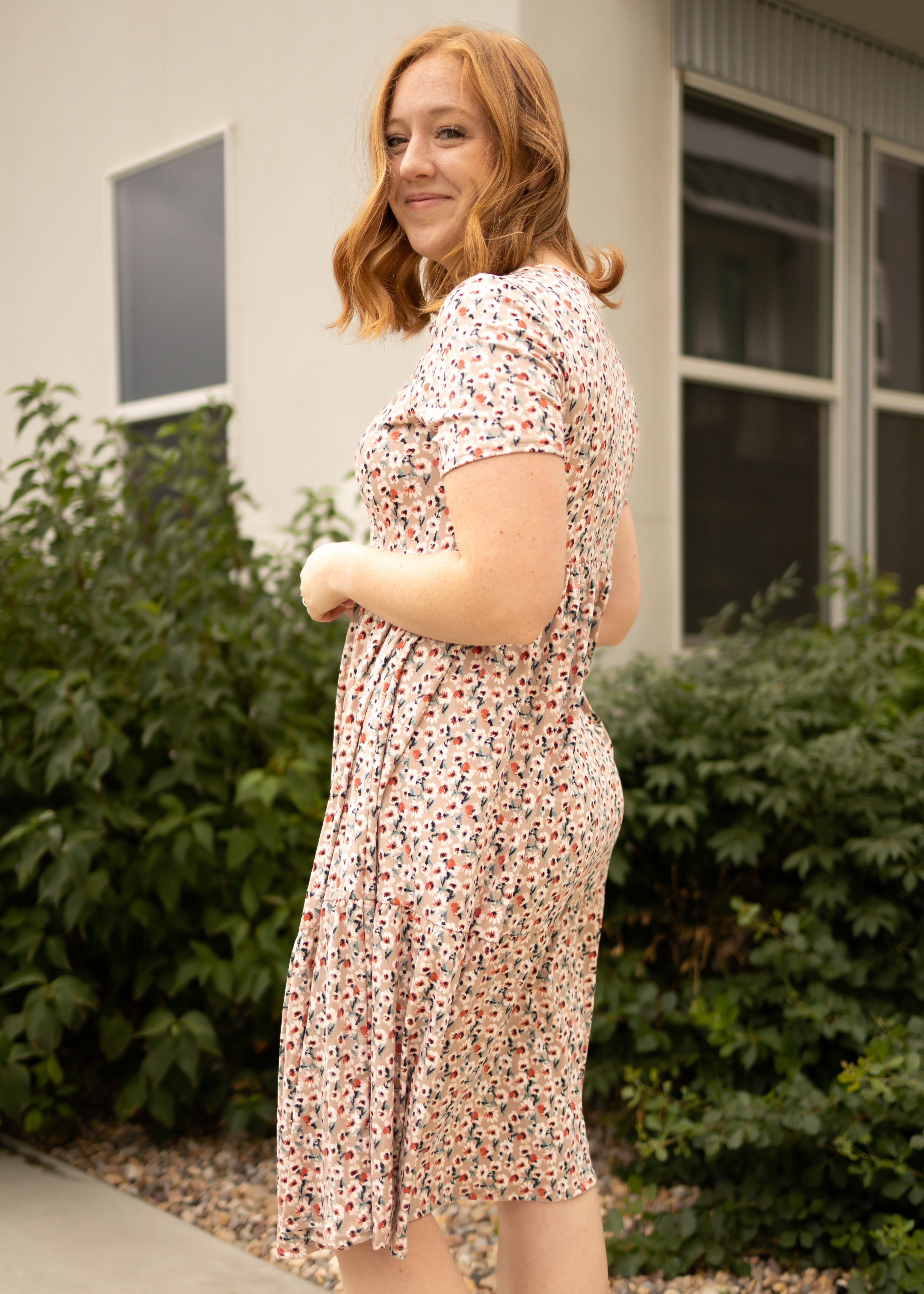 Kaydia Mocha Floral Dress