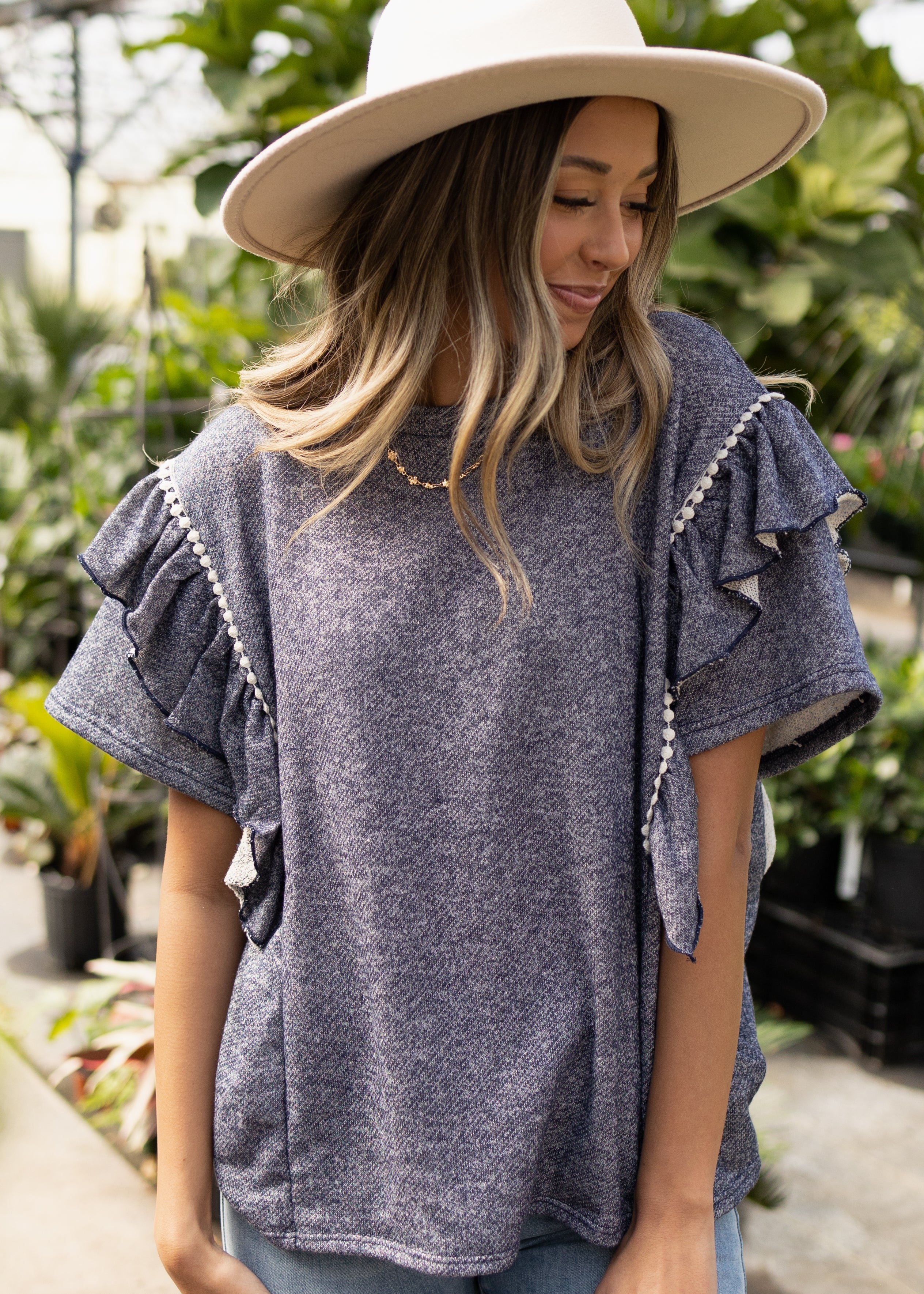 Keily Denim Blue Top