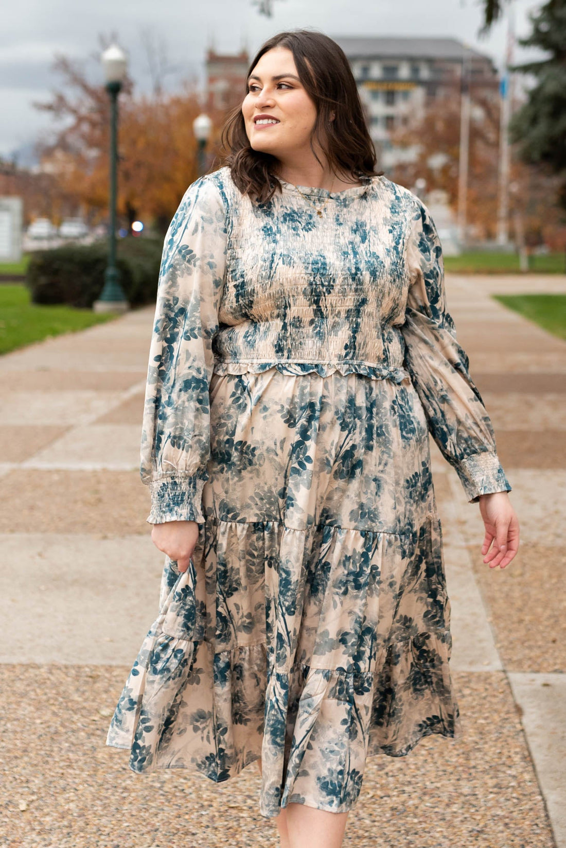 Kendal Beige Floral Dress