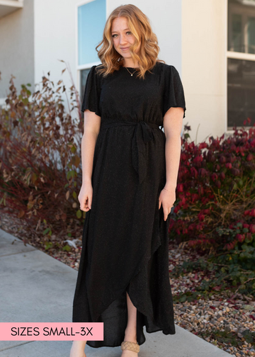 Kenly Sparkle Maxi Wrap Dress