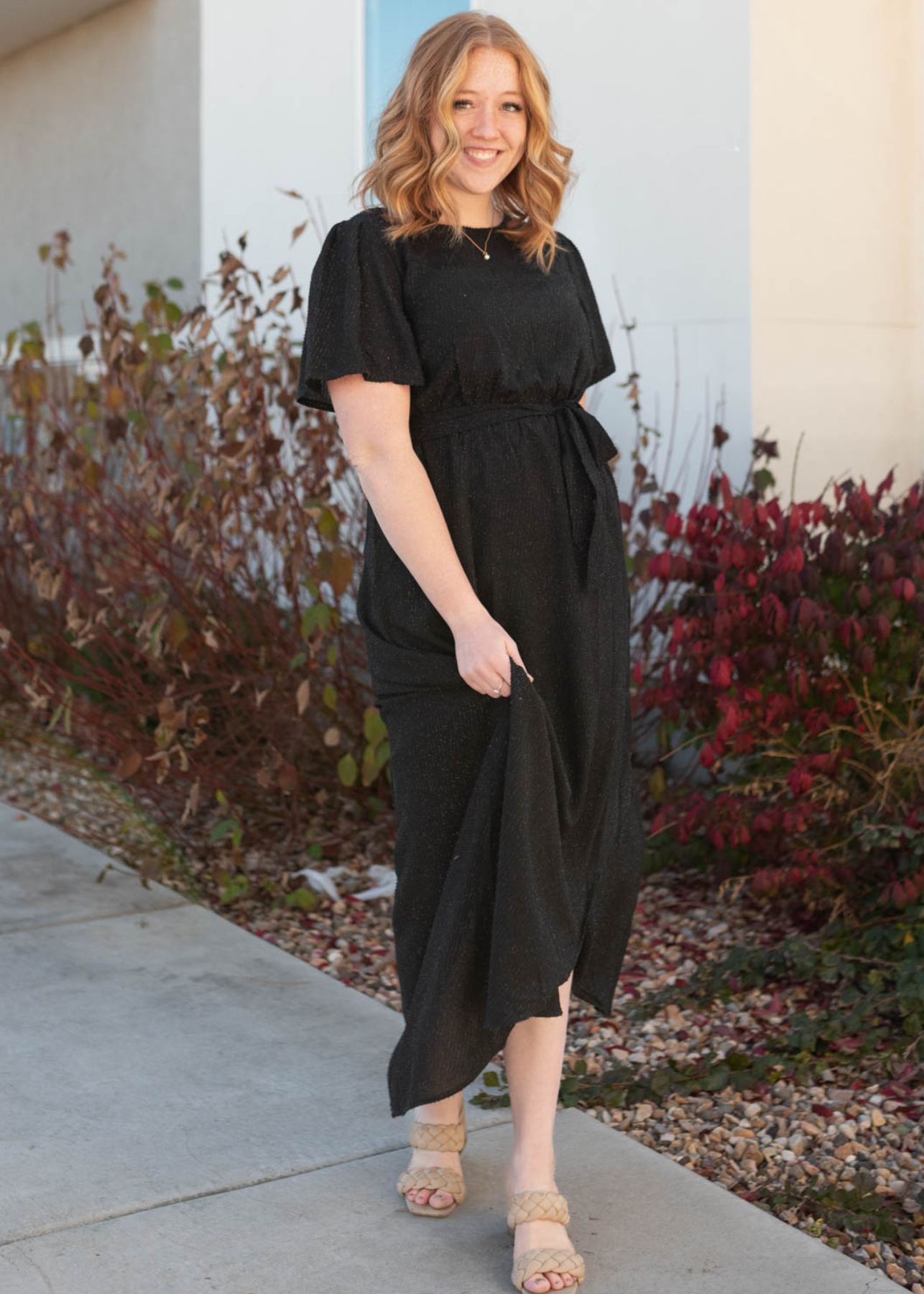 Kenly Sparkle Maxi Wrap Dress
