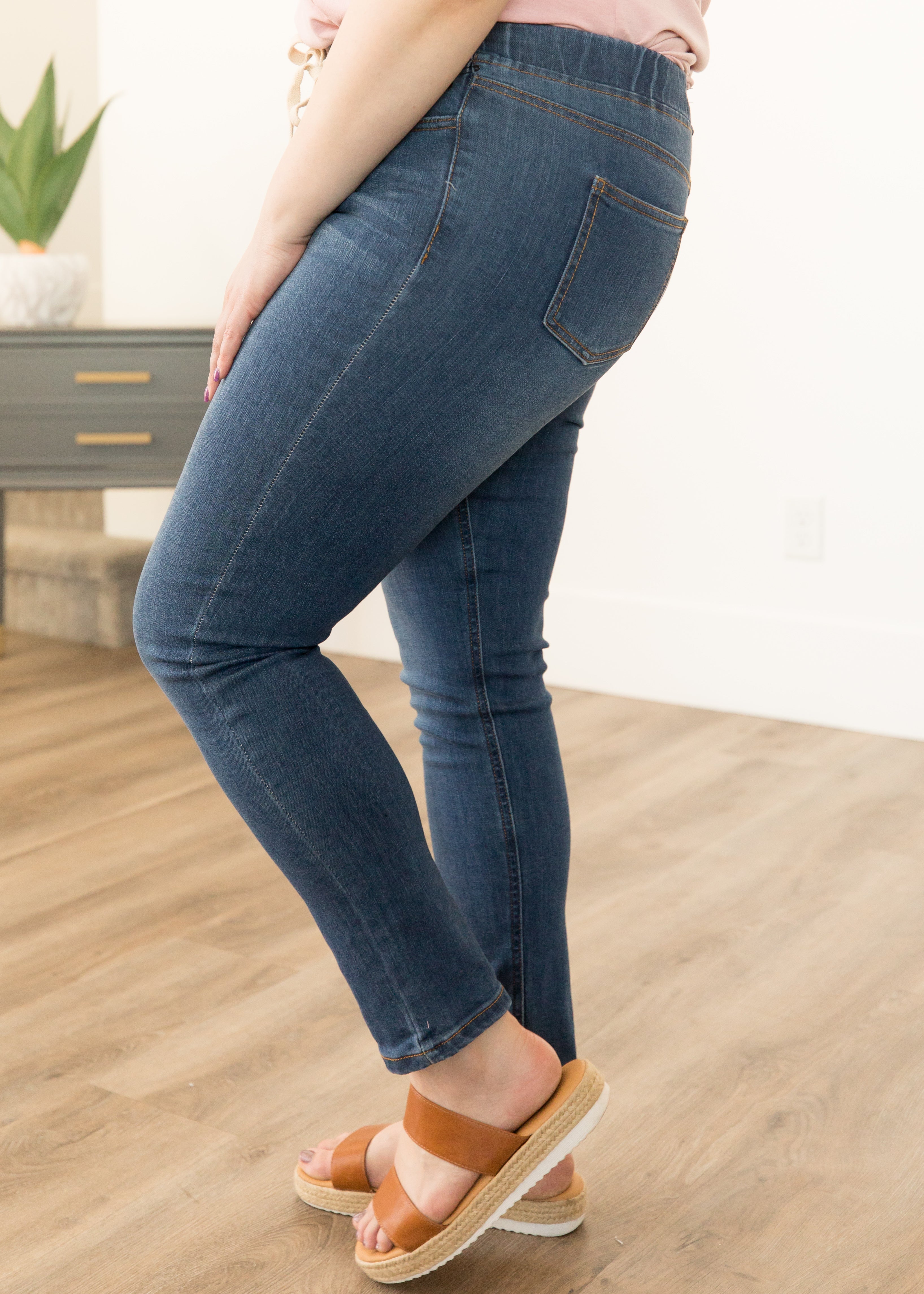 Kiana Dark Denim Drawstring Pants