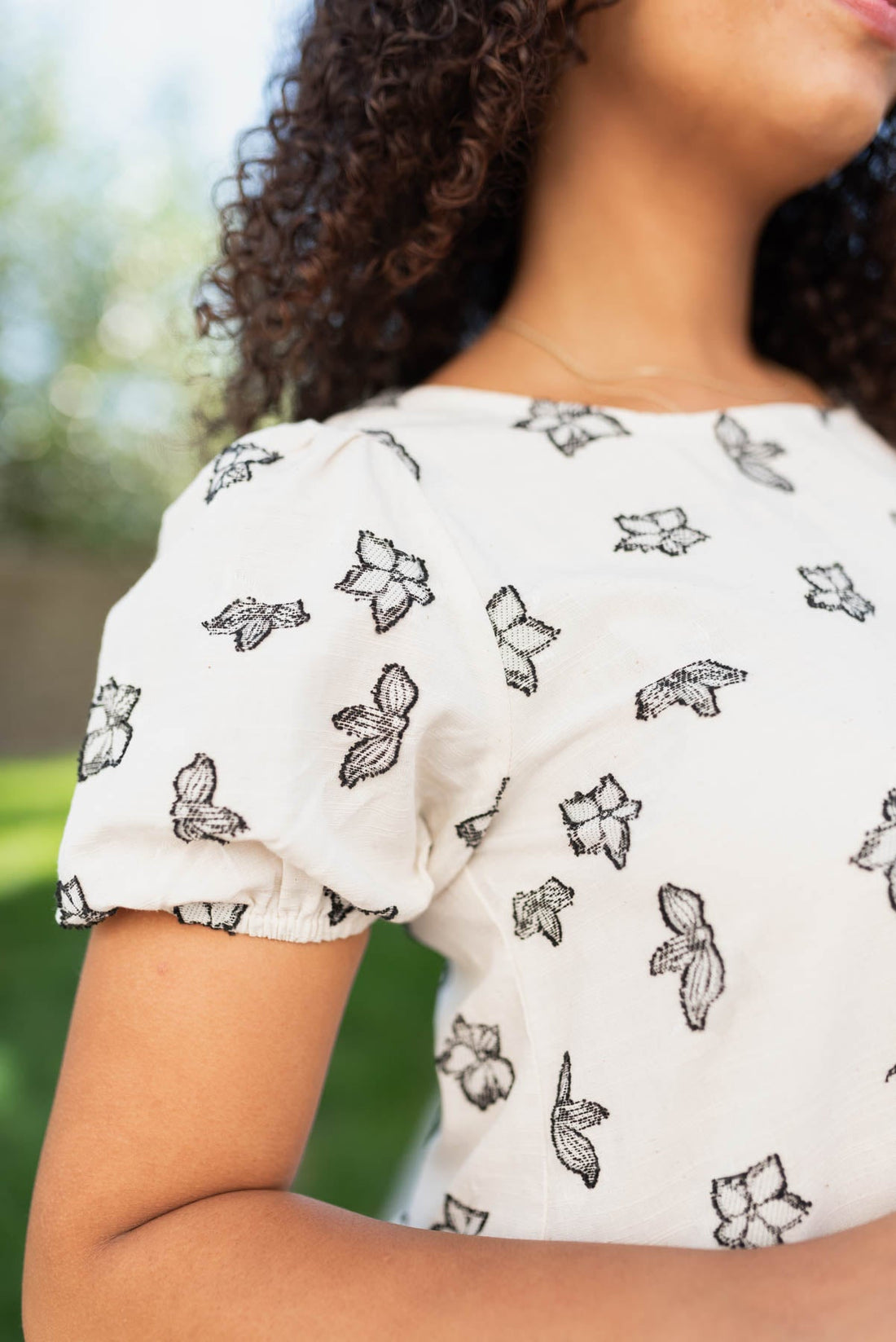 Kieren White Black Floral Dress