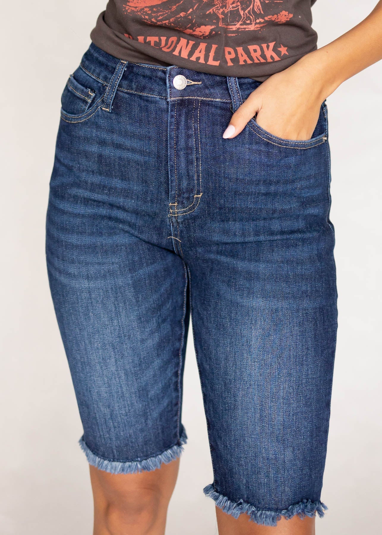 Kiki Indigo Bermuda Shorts