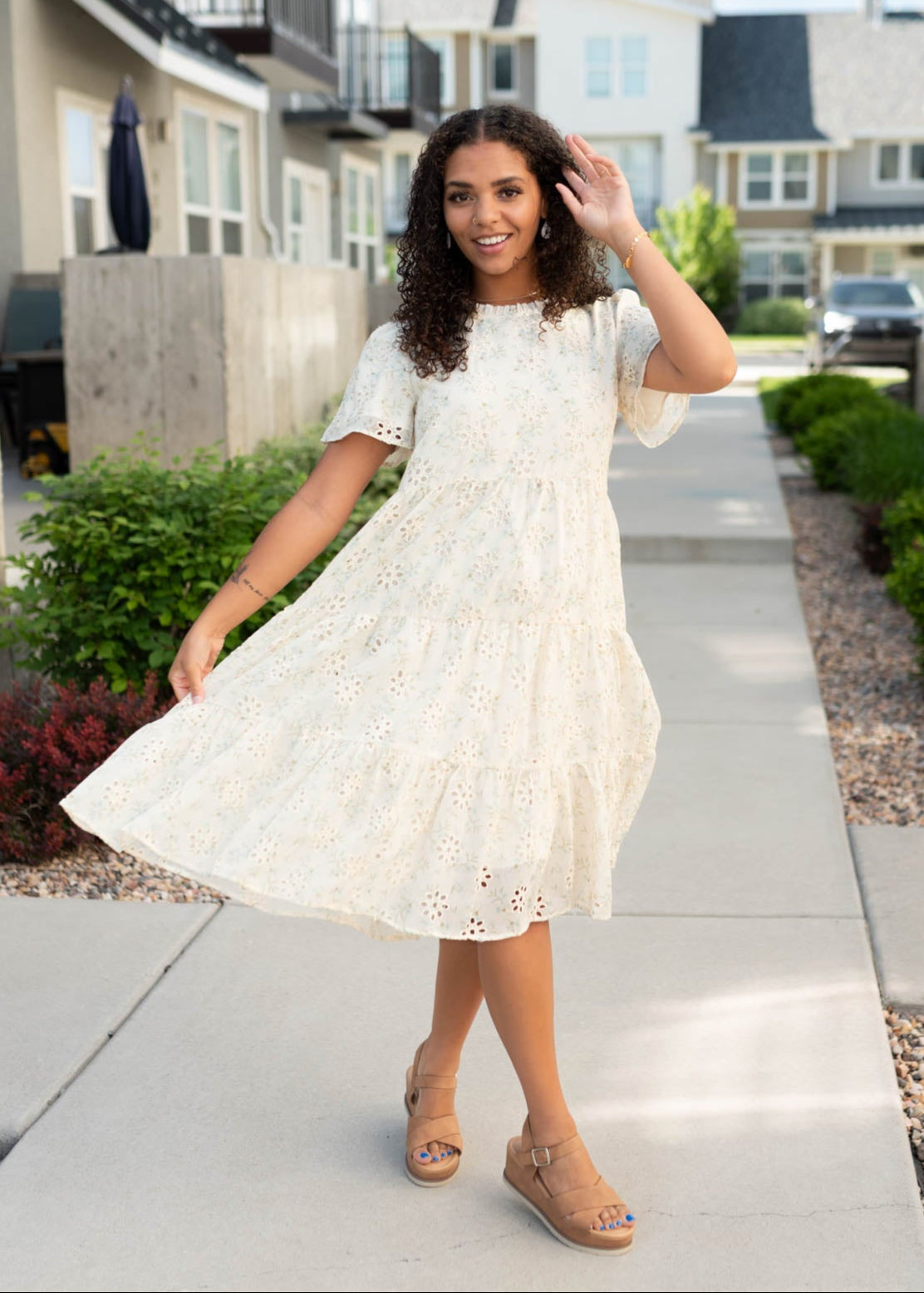 Kimberly Cream Floral Dress
