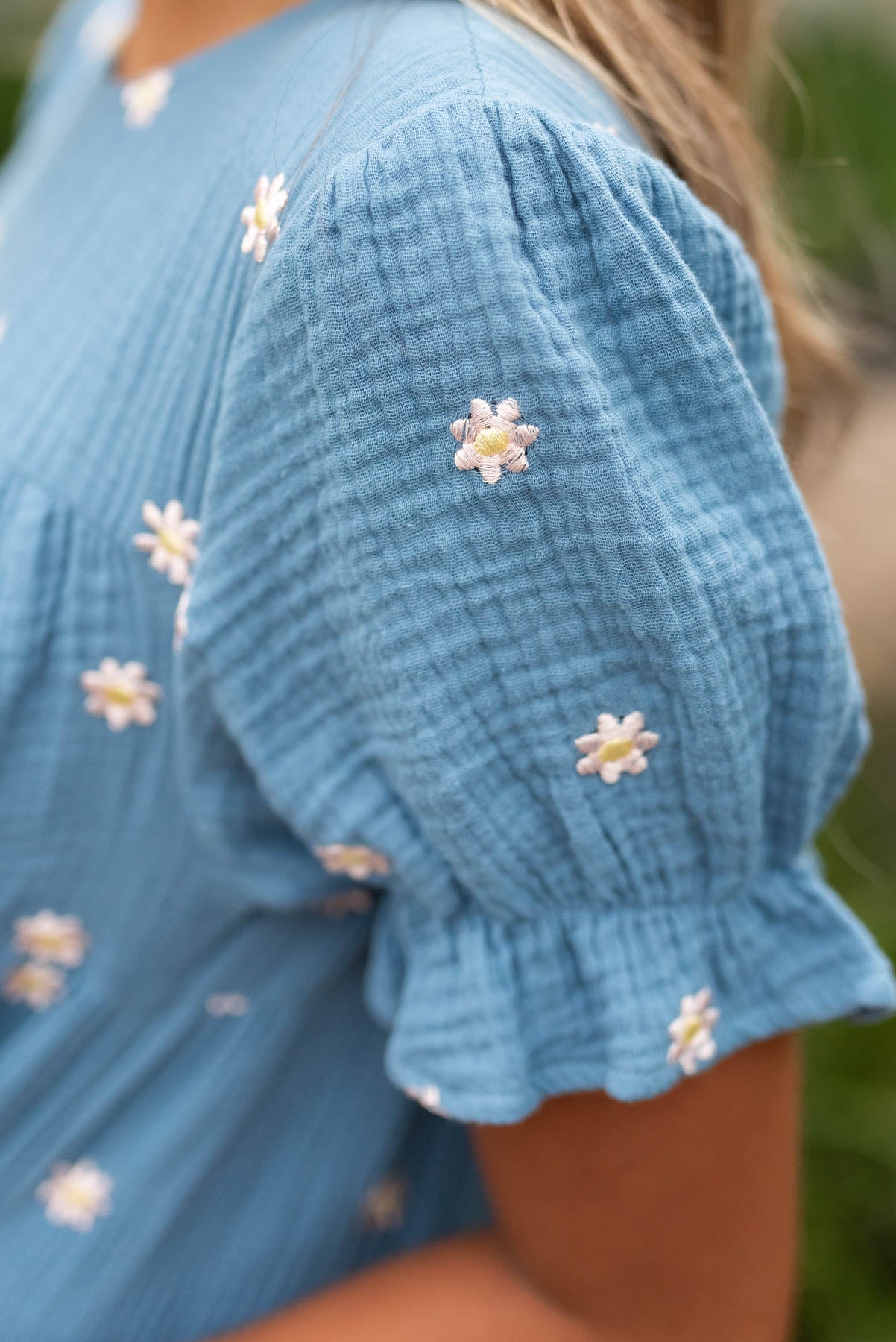 Kinsi Blue Floral Dot Dress