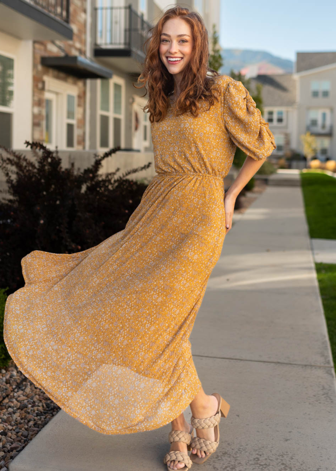 Kyra Mustard Dress
