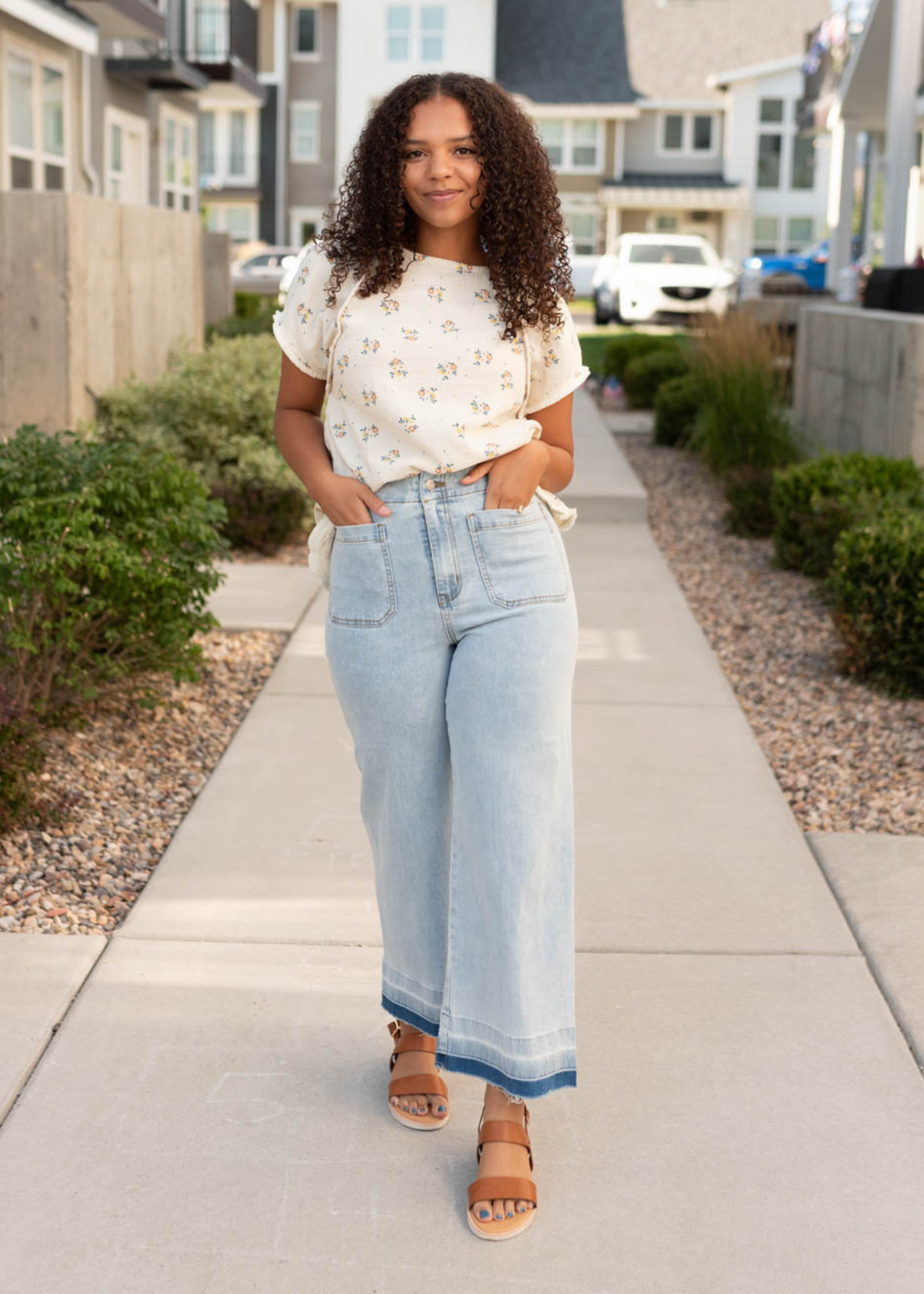 Kyrie Beige Floral Top