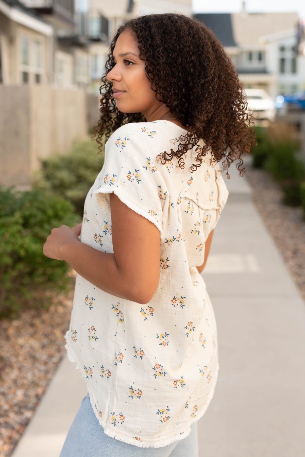 Kyrie Beige Floral Top