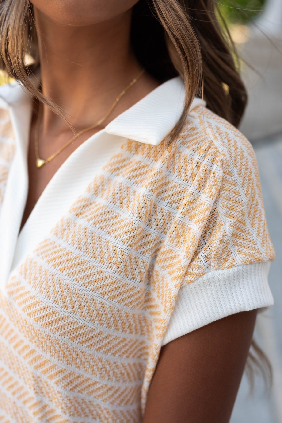 Lacey Yellow Knit T-Shirt Dress