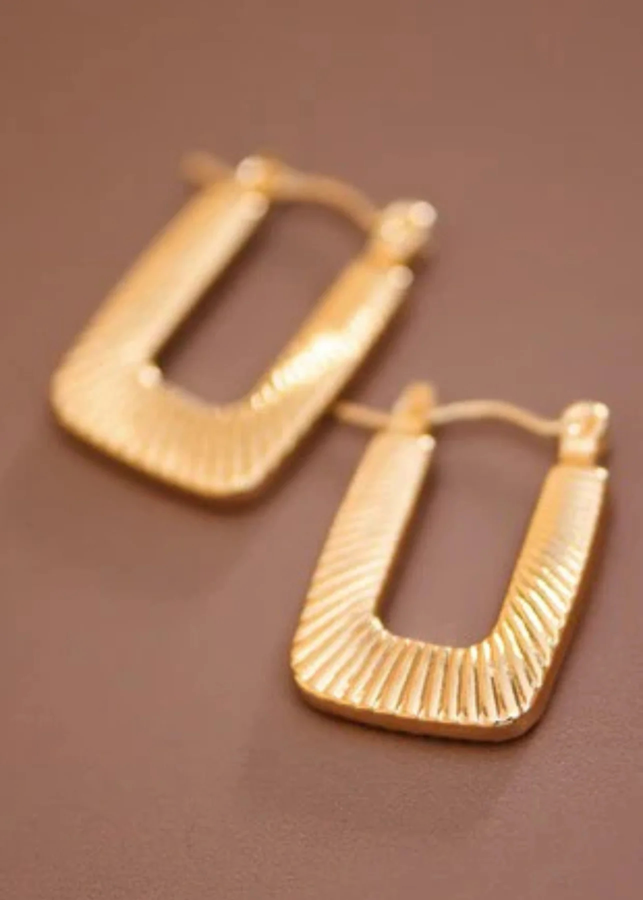 Lacie Gold Square Hoop