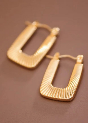 Lacie Gold Square Hoop