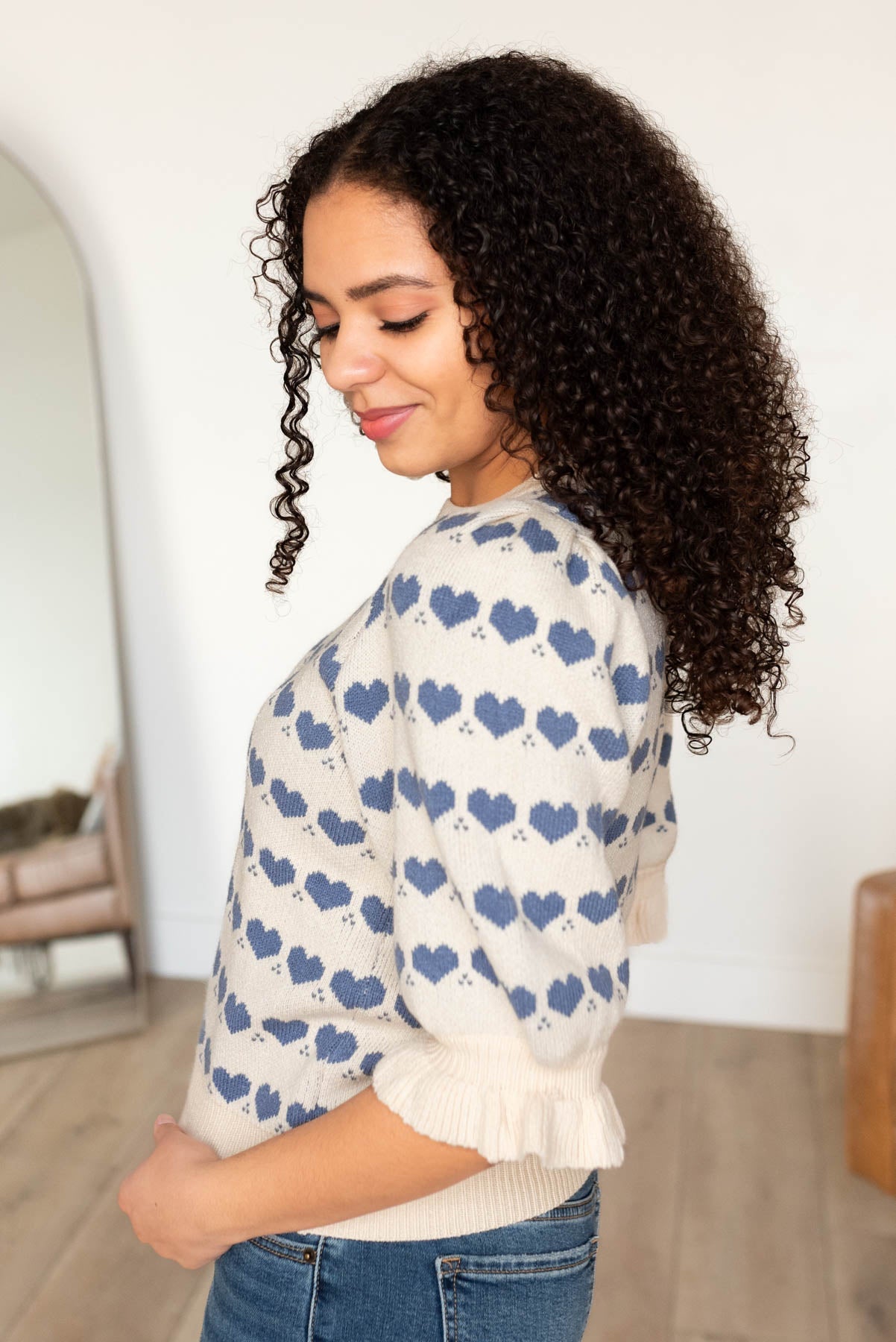 Laina Heart Stripe Sweater