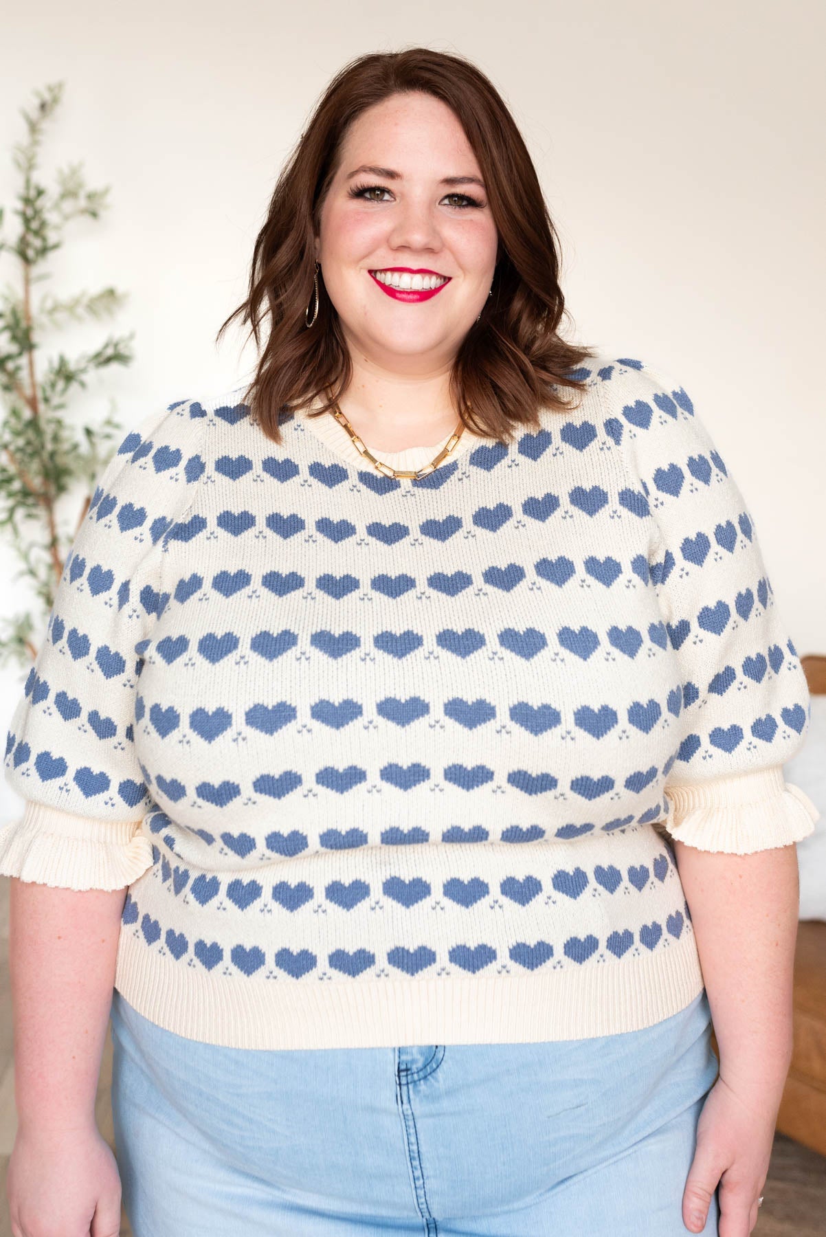 Laina Heart Stripe Sweater