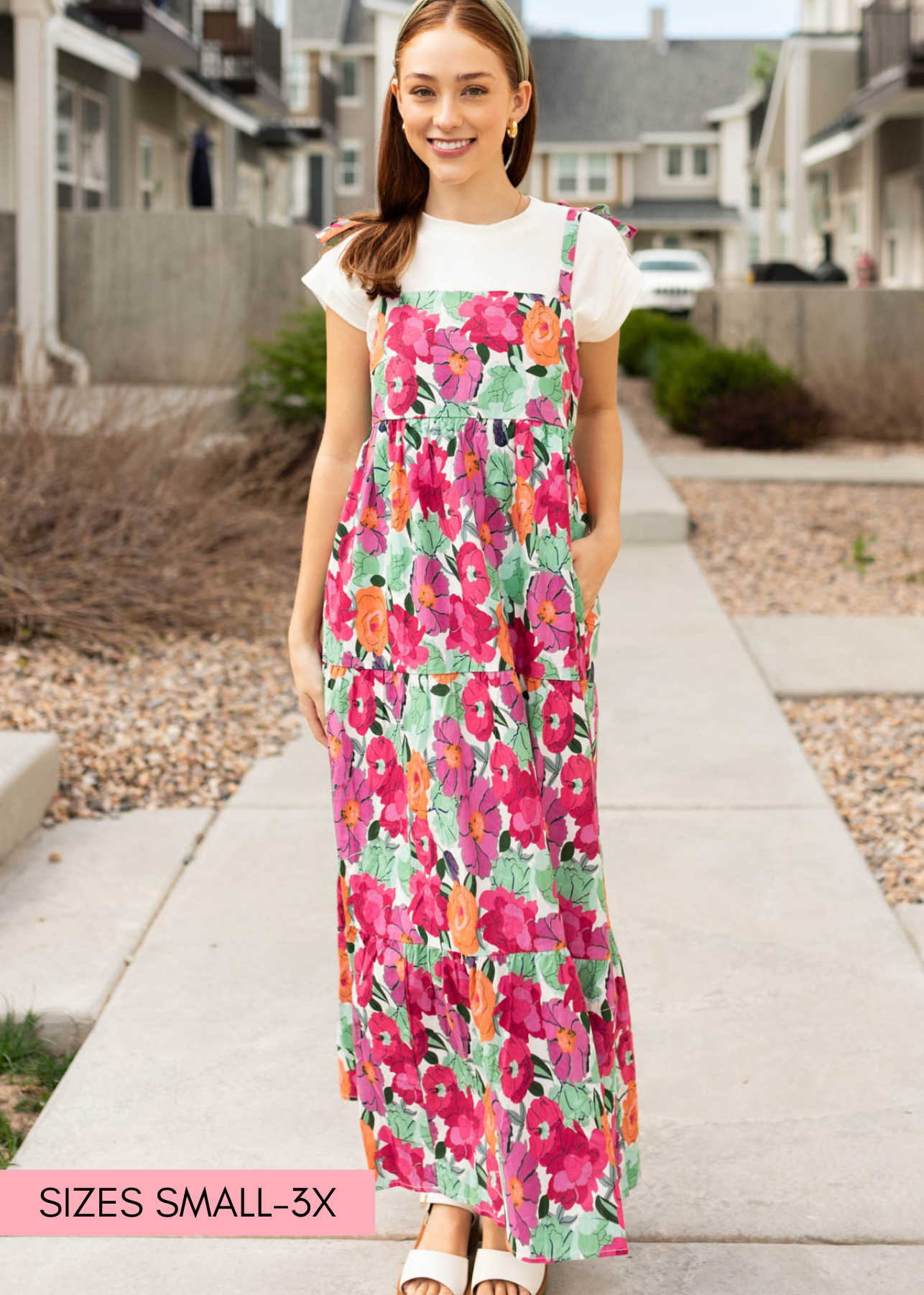 Lanie Multi Floral Tie Dress