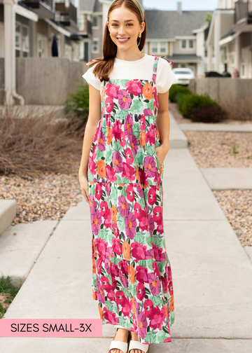 Lanie Multi Floral Tie Dress