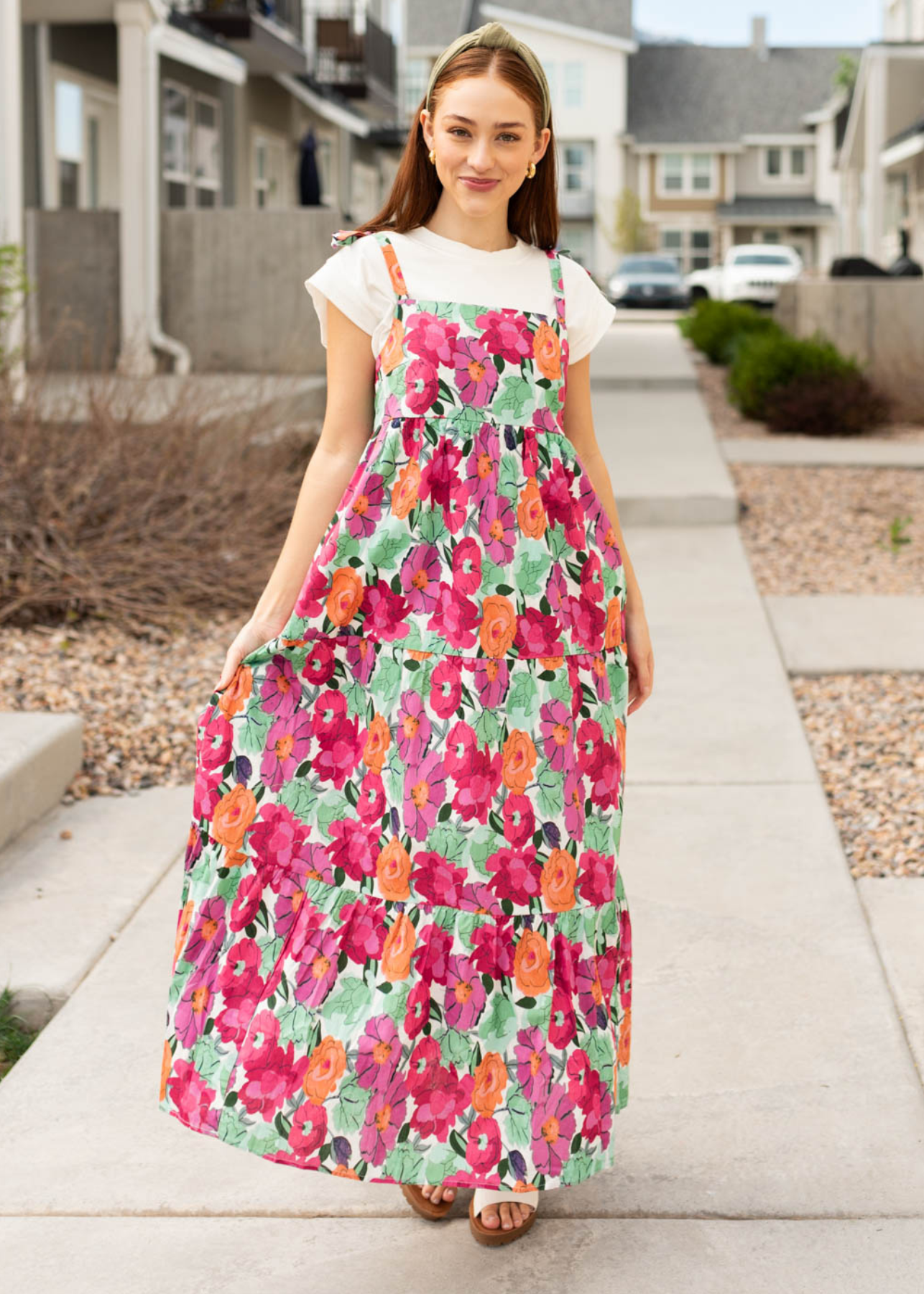 Lanie Multi Floral Tie Dress