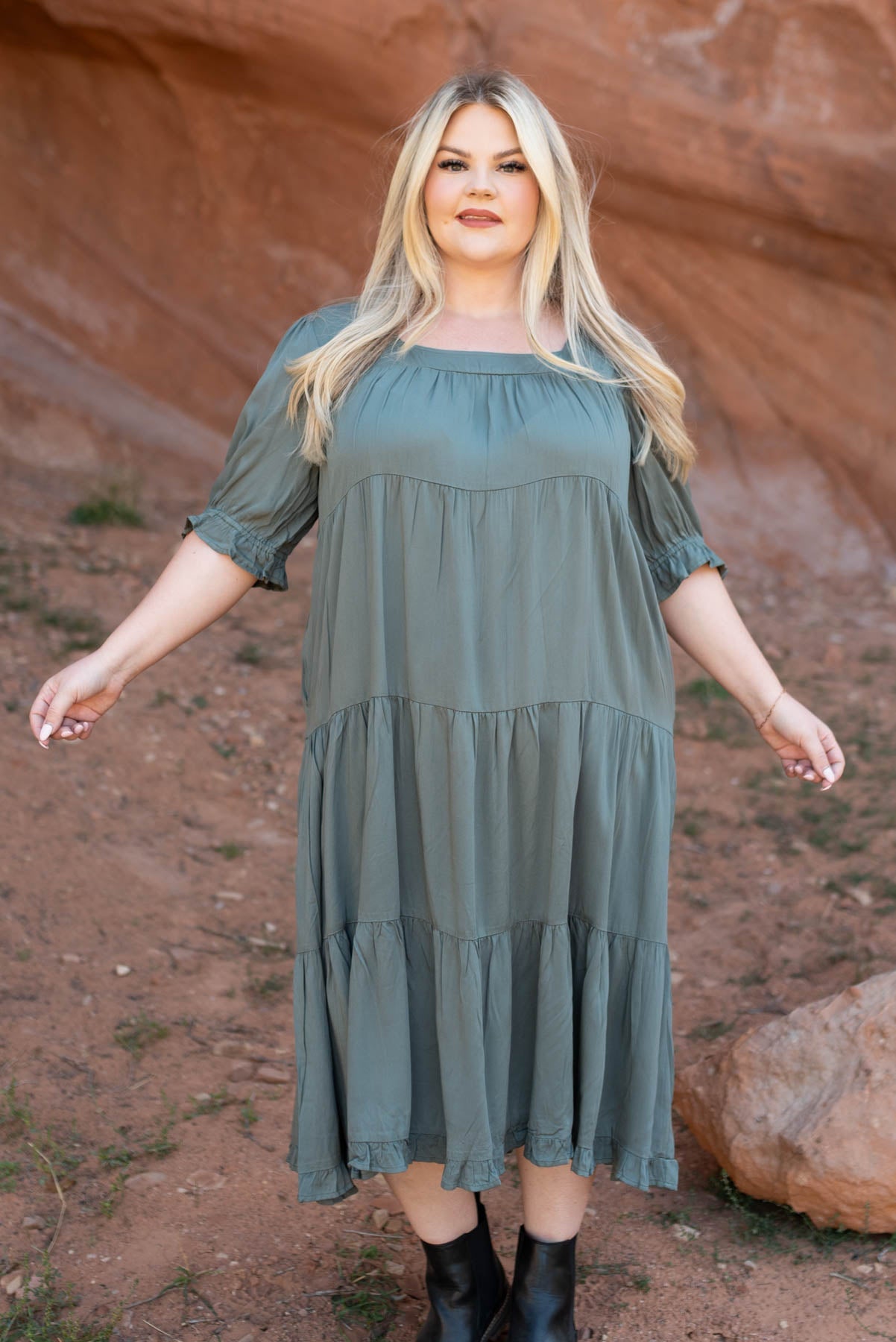 Larina Dark Moss Dress